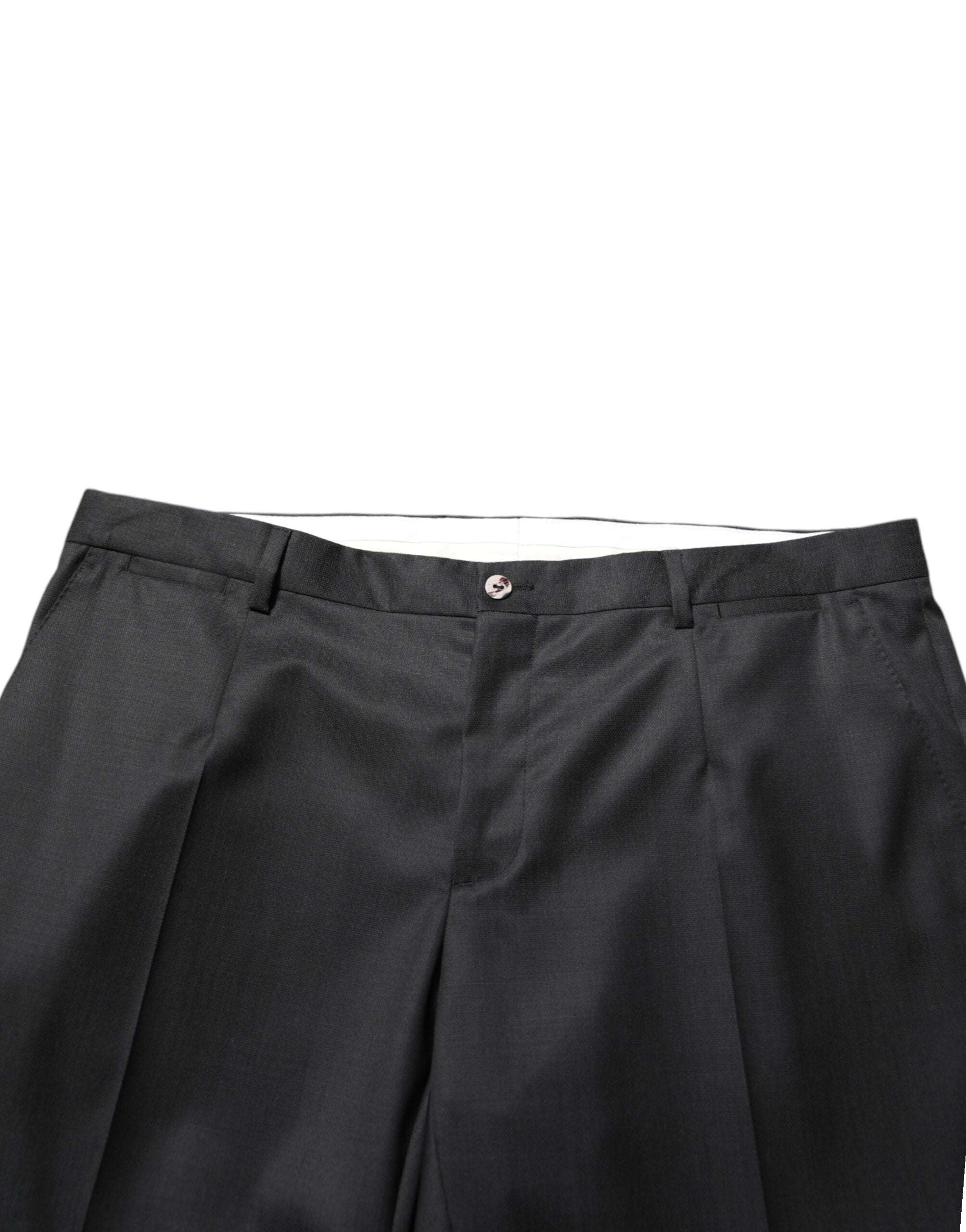 Dolce & Gabbana Black Wool Formal Dress Men Trouser Pants Dolce & Gabbana