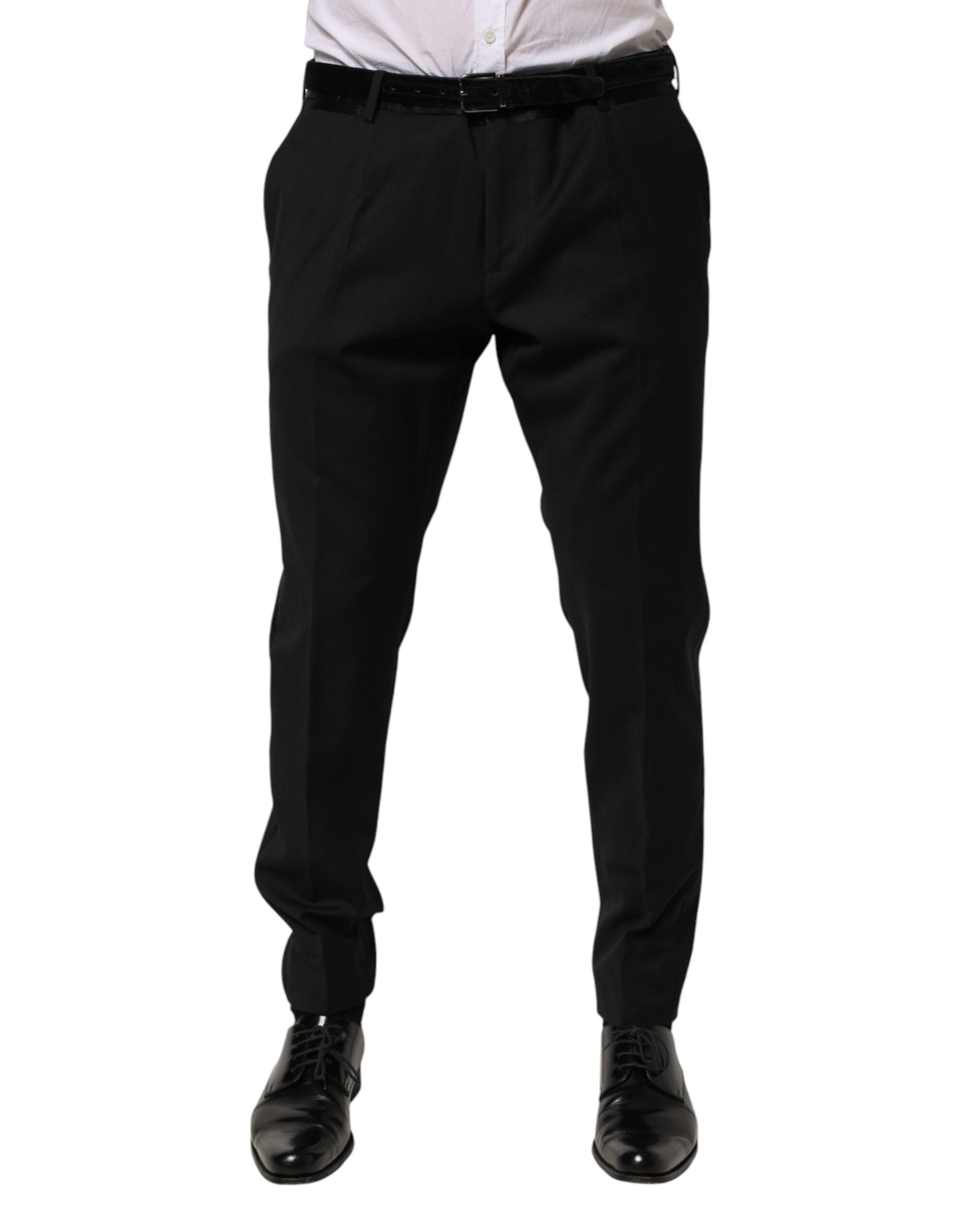 Dolce & Gabbana Black Wool Formal Dress Men Trouser Pants Dolce & Gabbana