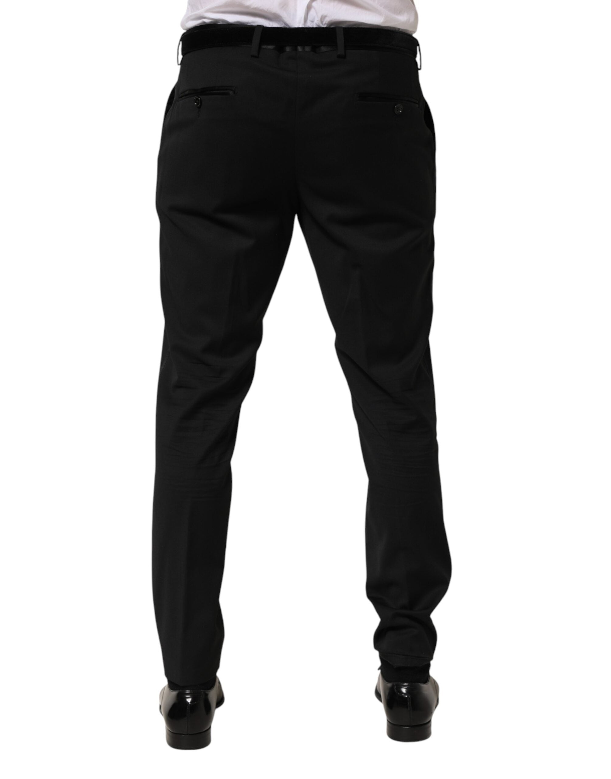 Dolce & Gabbana Black Wool Formal Dress Men Trouser Pants Dolce & Gabbana
