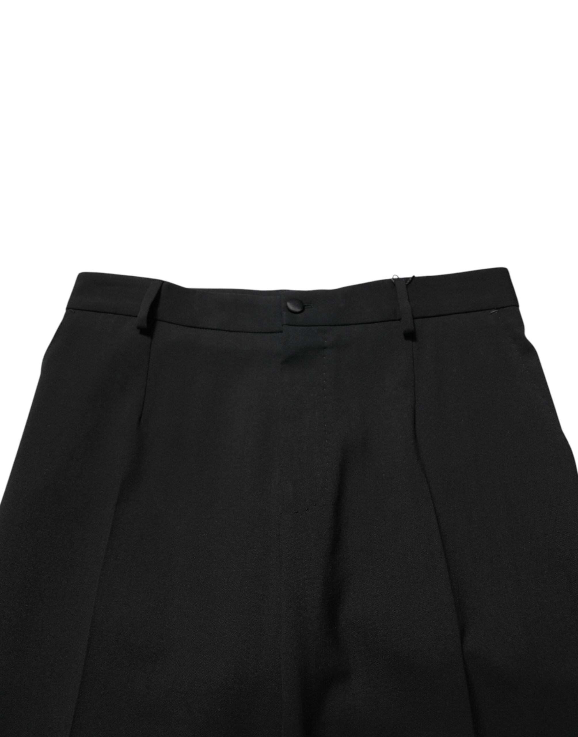 Dolce & Gabbana Black Wool Formal Dress Men Trouser Pants Dolce & Gabbana