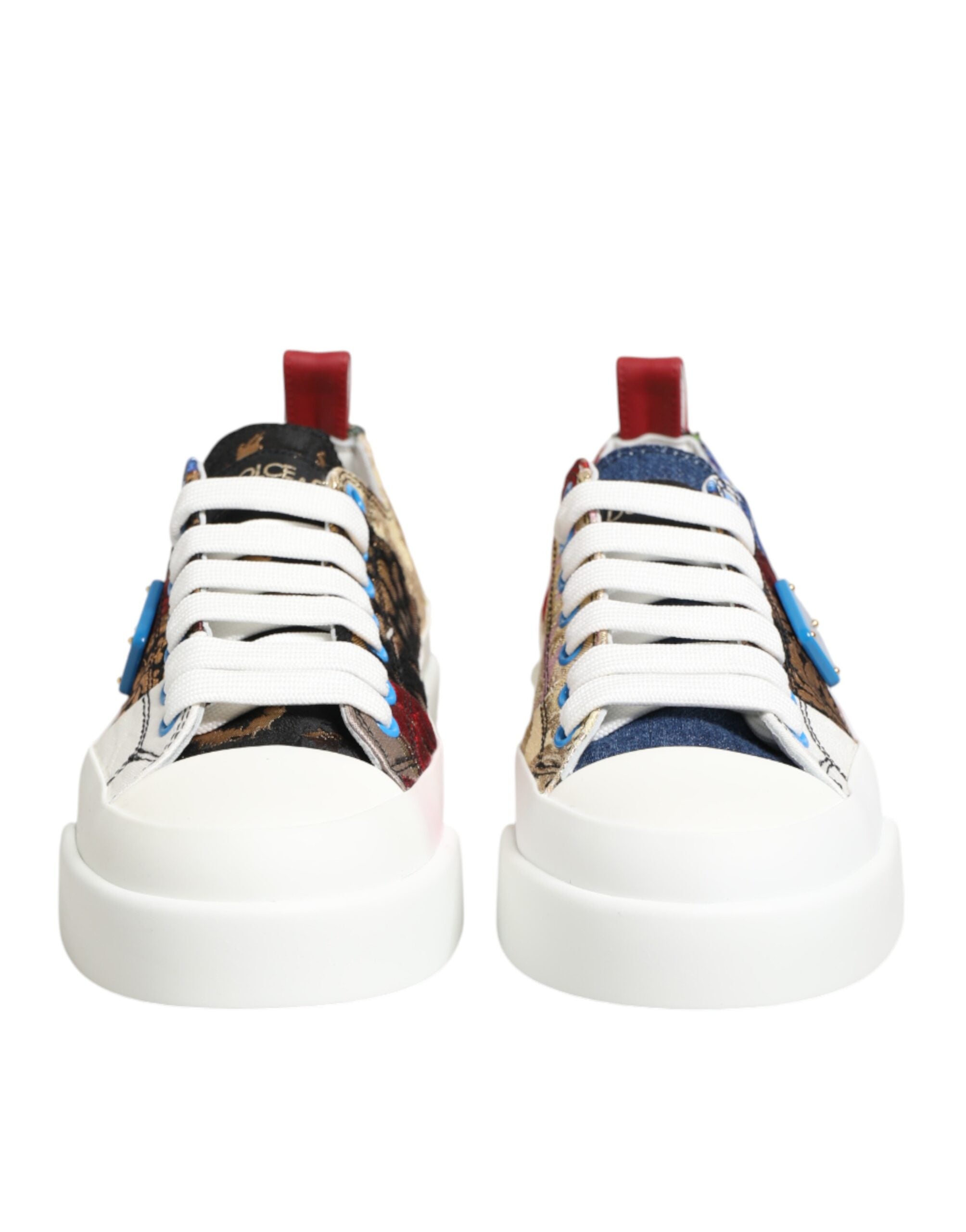 Dolce & Gabbana Multicolor Patchwork Low Top Sneakers Shoes Dolce & Gabbana