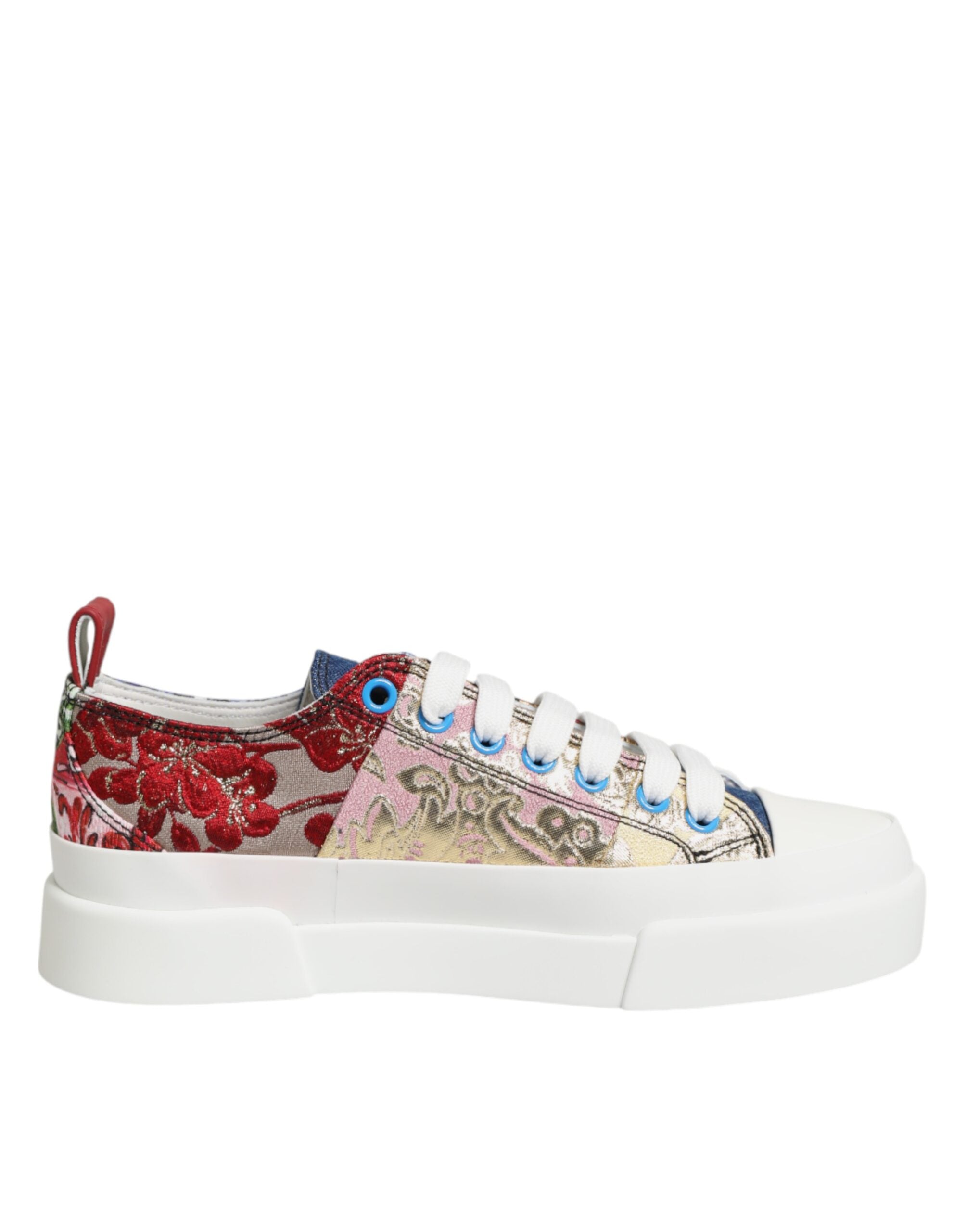 Dolce & Gabbana Multicolor Patchwork Low Top Sneakers Shoes Dolce & Gabbana