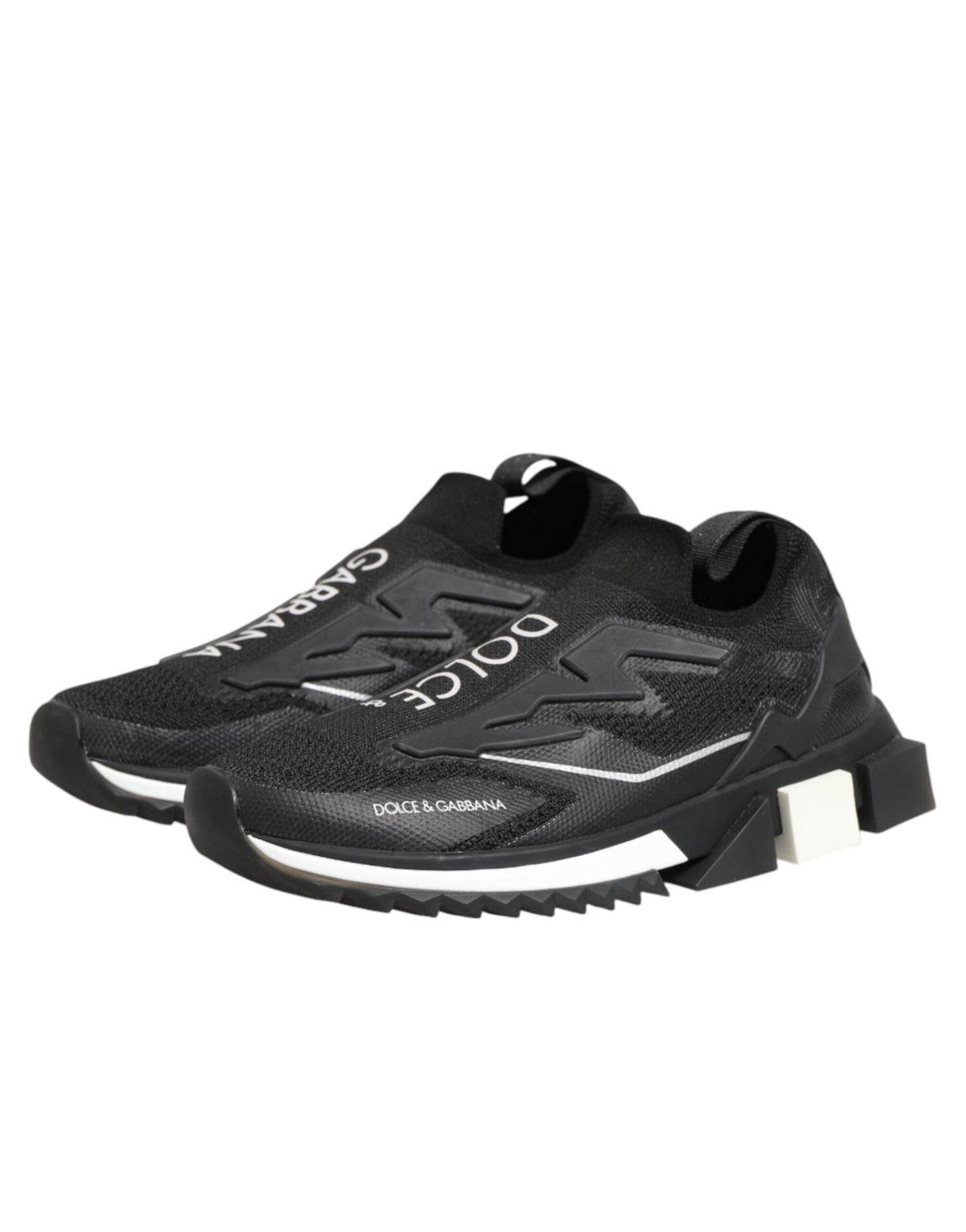 Dolce & Gabbana Black SORRENTO Sport Stretch Sneakers Shoes