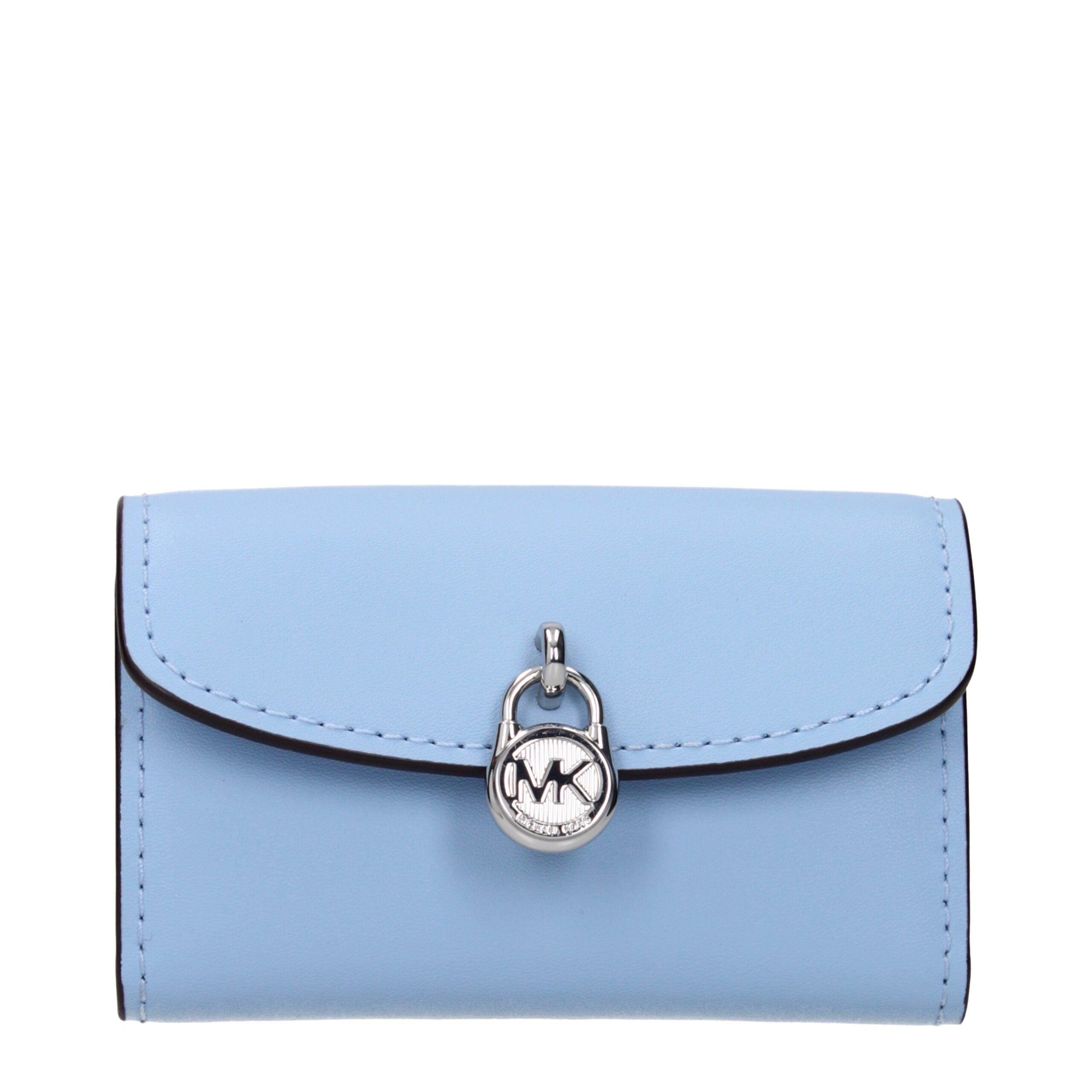 Michael Kors Light Blue Leather Wallet Michael Kors