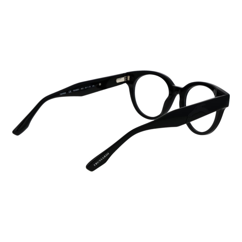 Trussardi Black Acetate Glasses (Frames) Trussardi