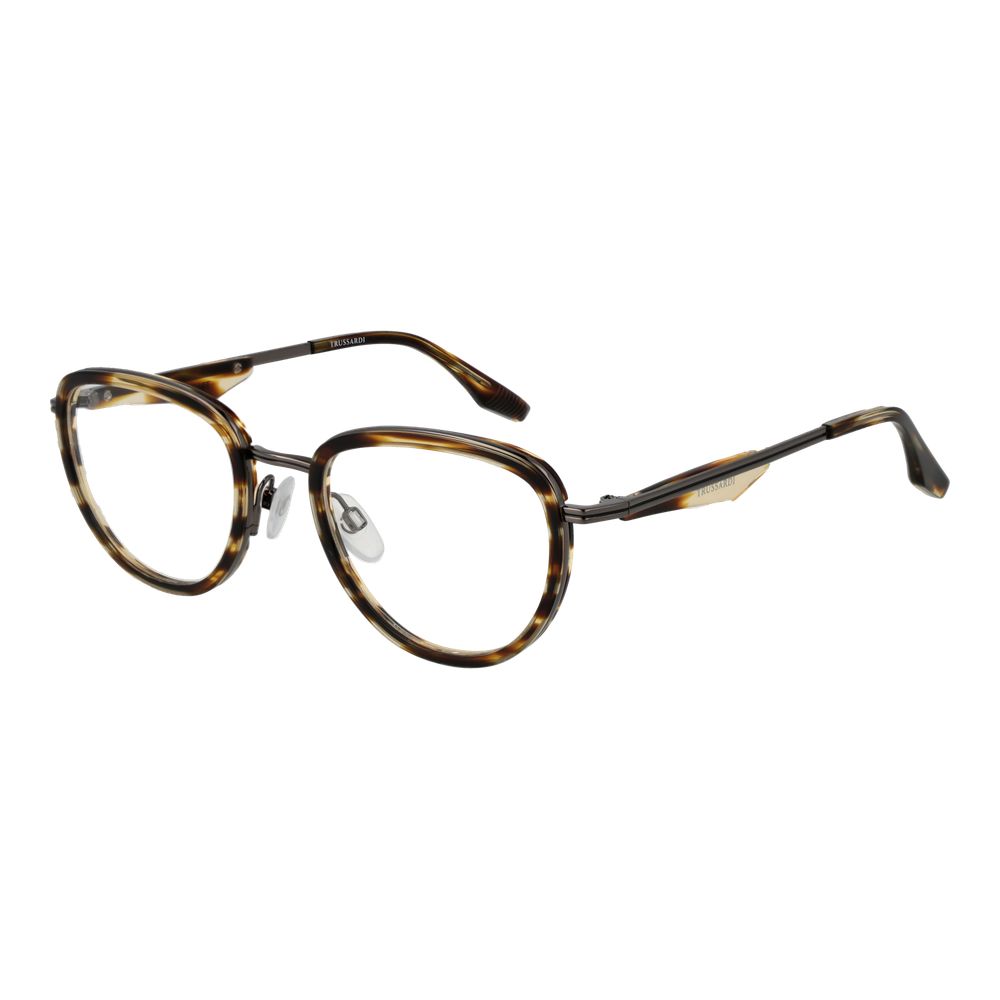 Trussardi Brown Metal & Plastic Glasses (Frames) Trussardi