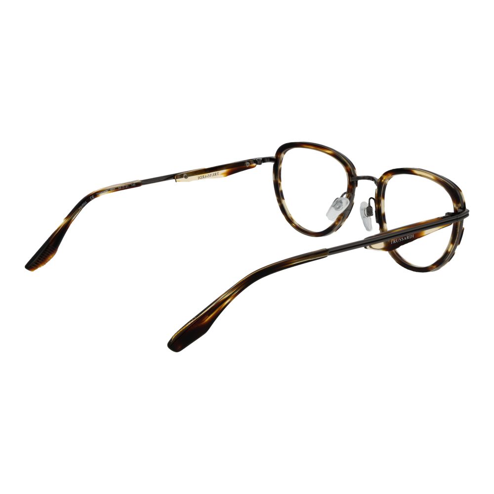 Trussardi Brown Metal & Plastic Glasses (Frames) Trussardi