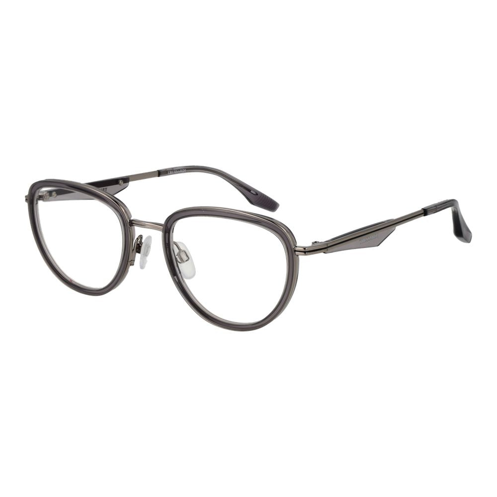 Trussardi Gray Metal Glasses (Frames) Trussardi