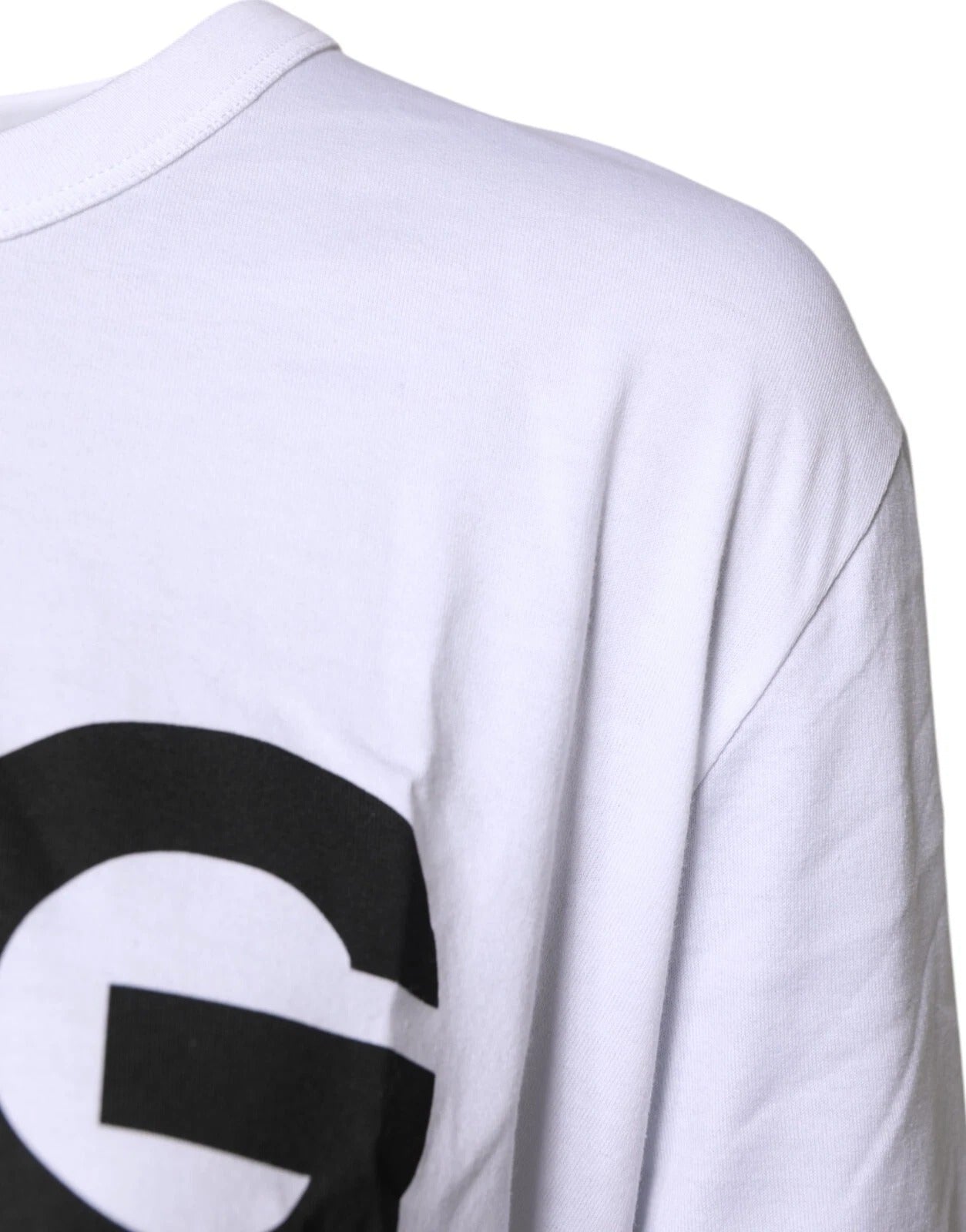 Dolce & Gabbana White Graphic Print Cotton Crew Neck T-shirt Dolce & Gabbana