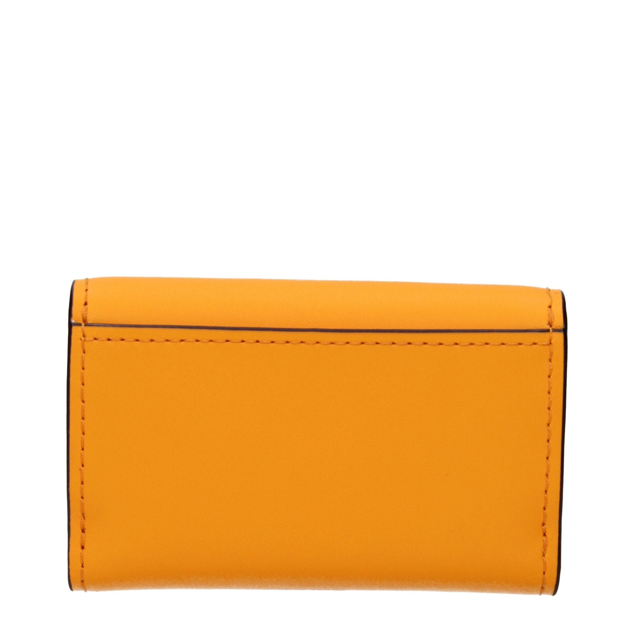 Michael Kors Orange Leather Wallet Michael Kors