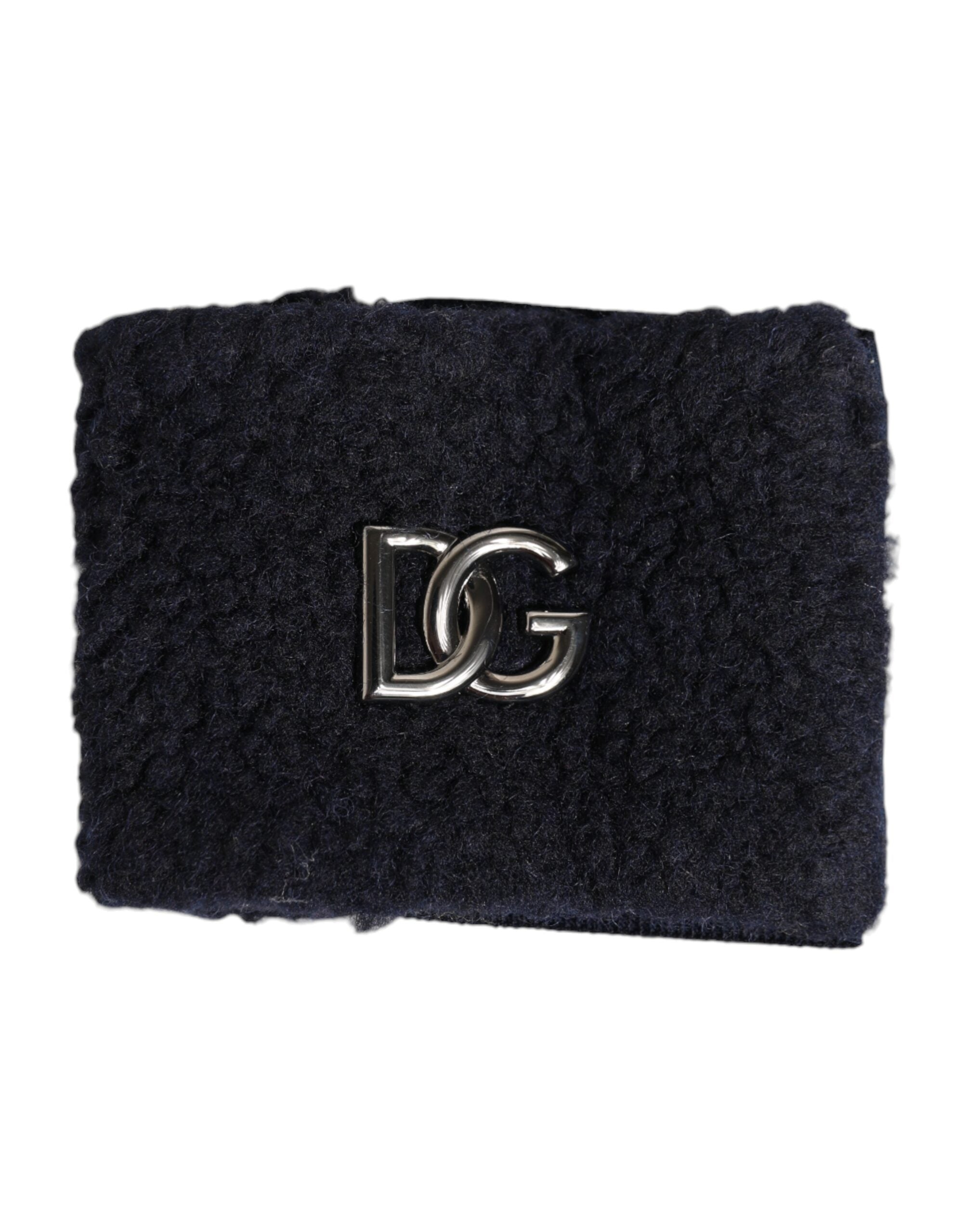 Dolce & Gabbana Black Polyester Logo Plaque Men One Size Wristband Dolce & Gabbana