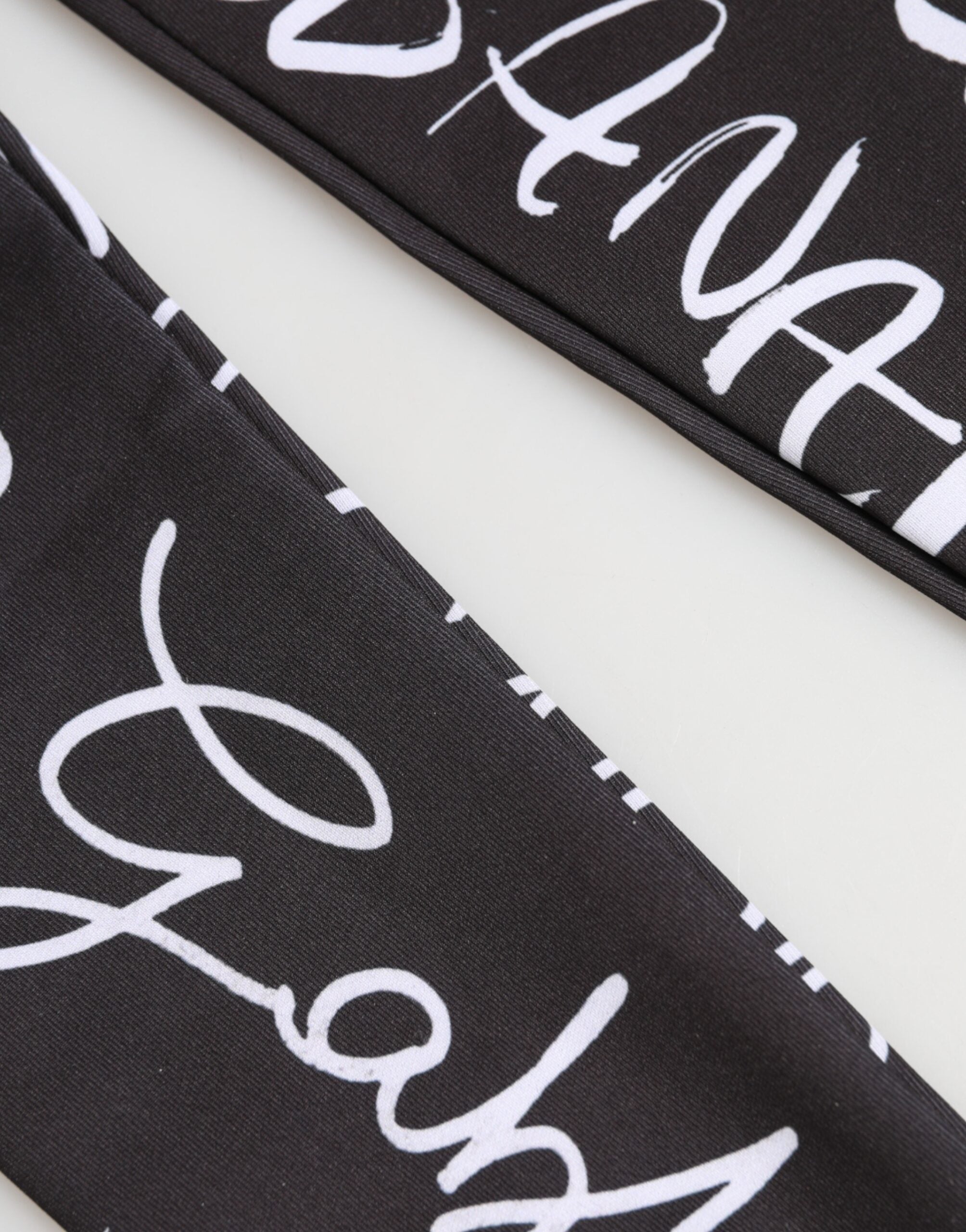 Dolce & Gabbana Black White DG Logo Elbow Length Mitten Gloves Dolce & Gabbana