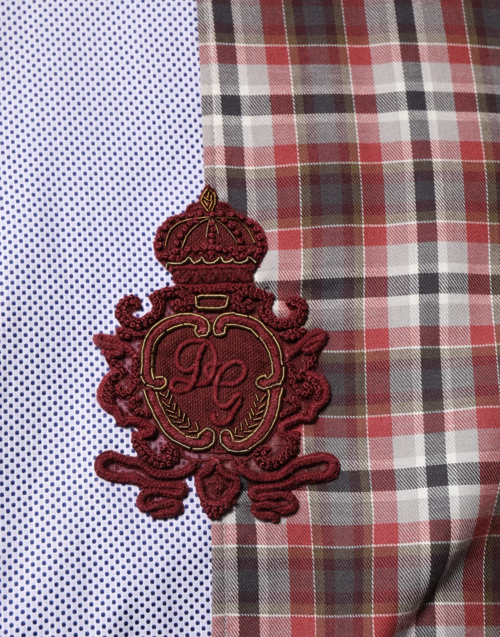 Dolce & Gabbana Multicolor Cotton Collared Checkered Shirt Dolce & Gabbana