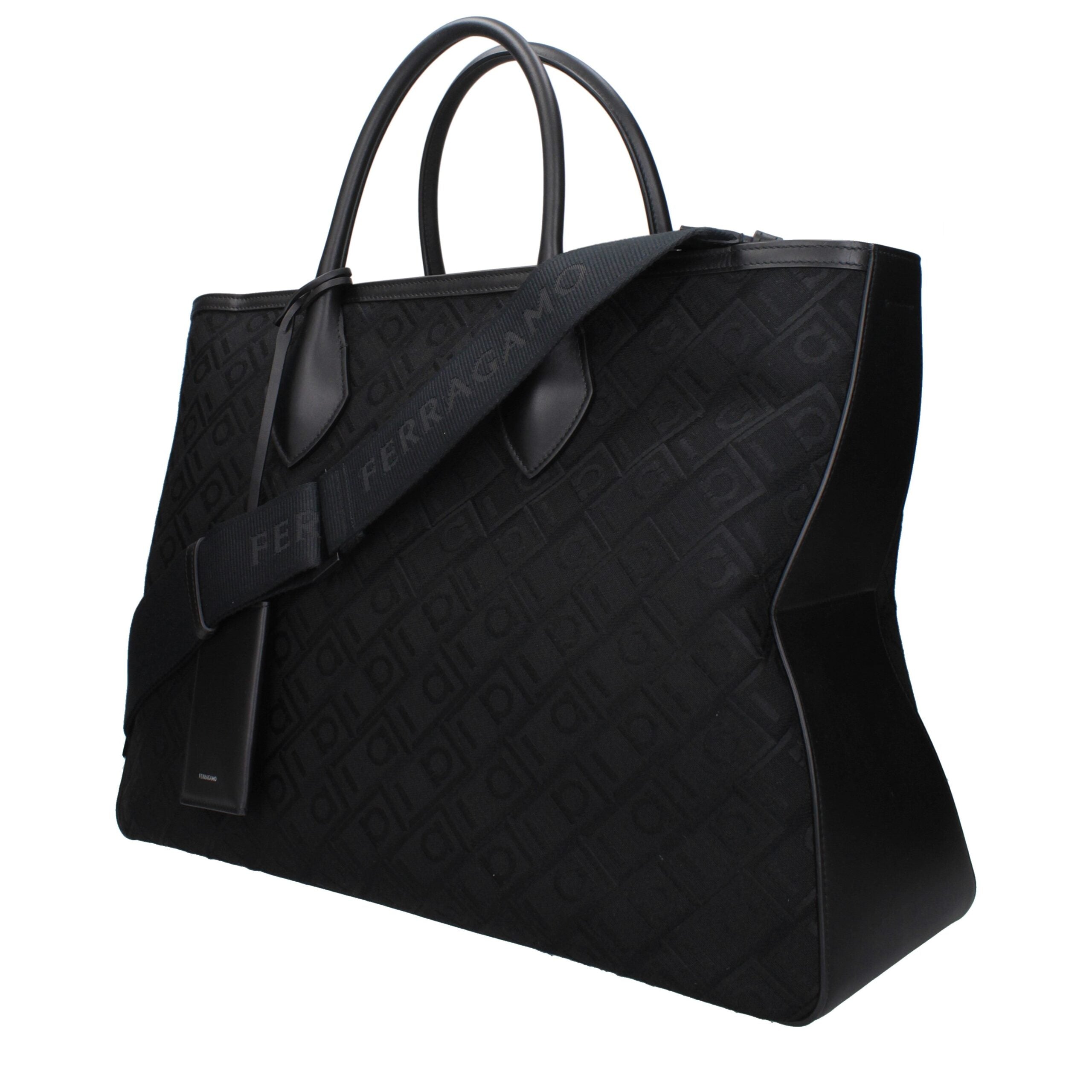 Salvatore Ferragamo Black Fabric Handbag Salvatore Ferragamo