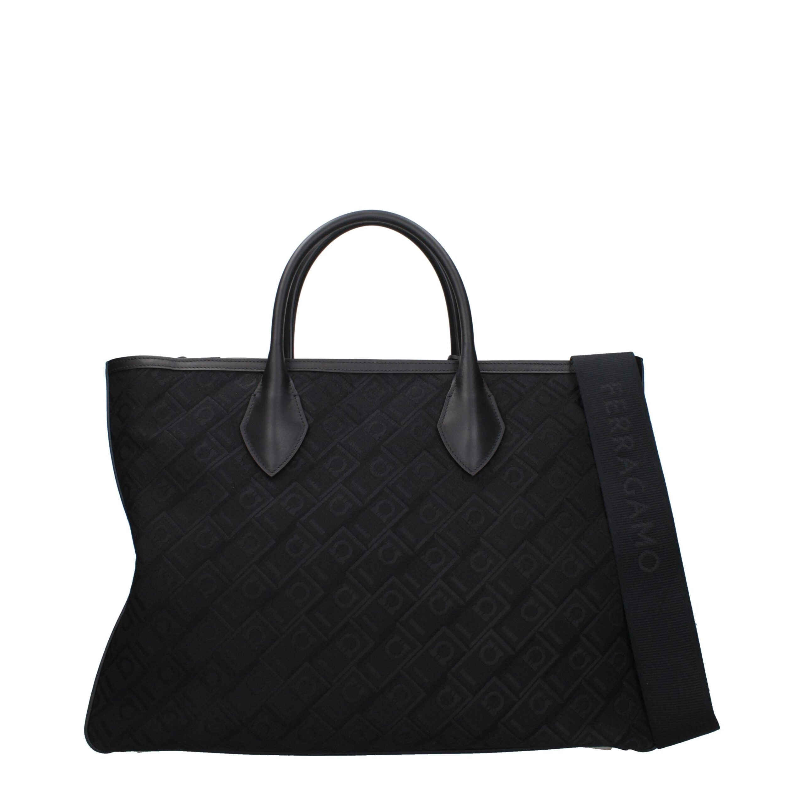 Salvatore Ferragamo Black Fabric Handbag Salvatore Ferragamo