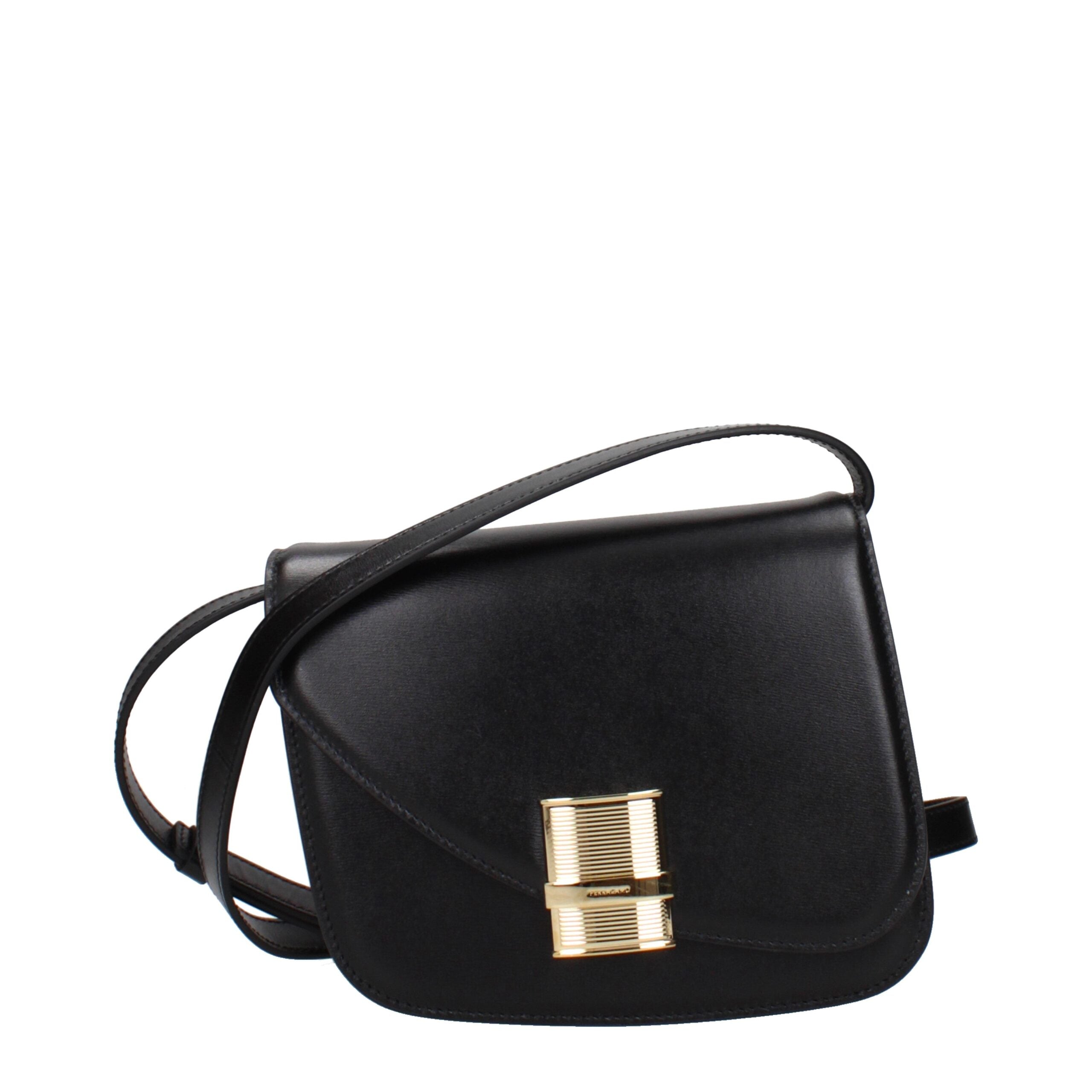 Salvatore Ferragamo Black Leather Crossbody Bag Salvatore Ferragamo