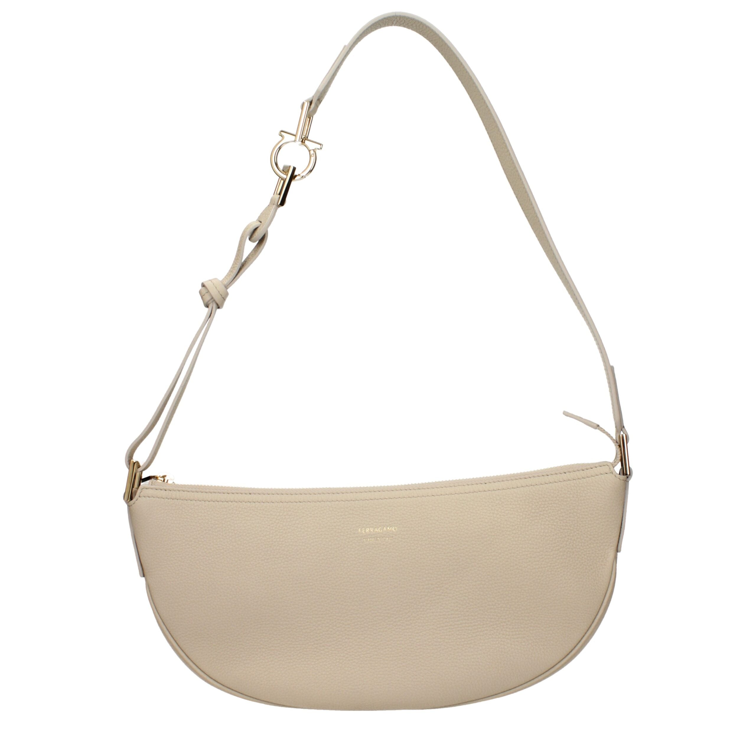 Salvatore Ferragamo Gray Leather Shoulder Bag Salvatore Ferragamo