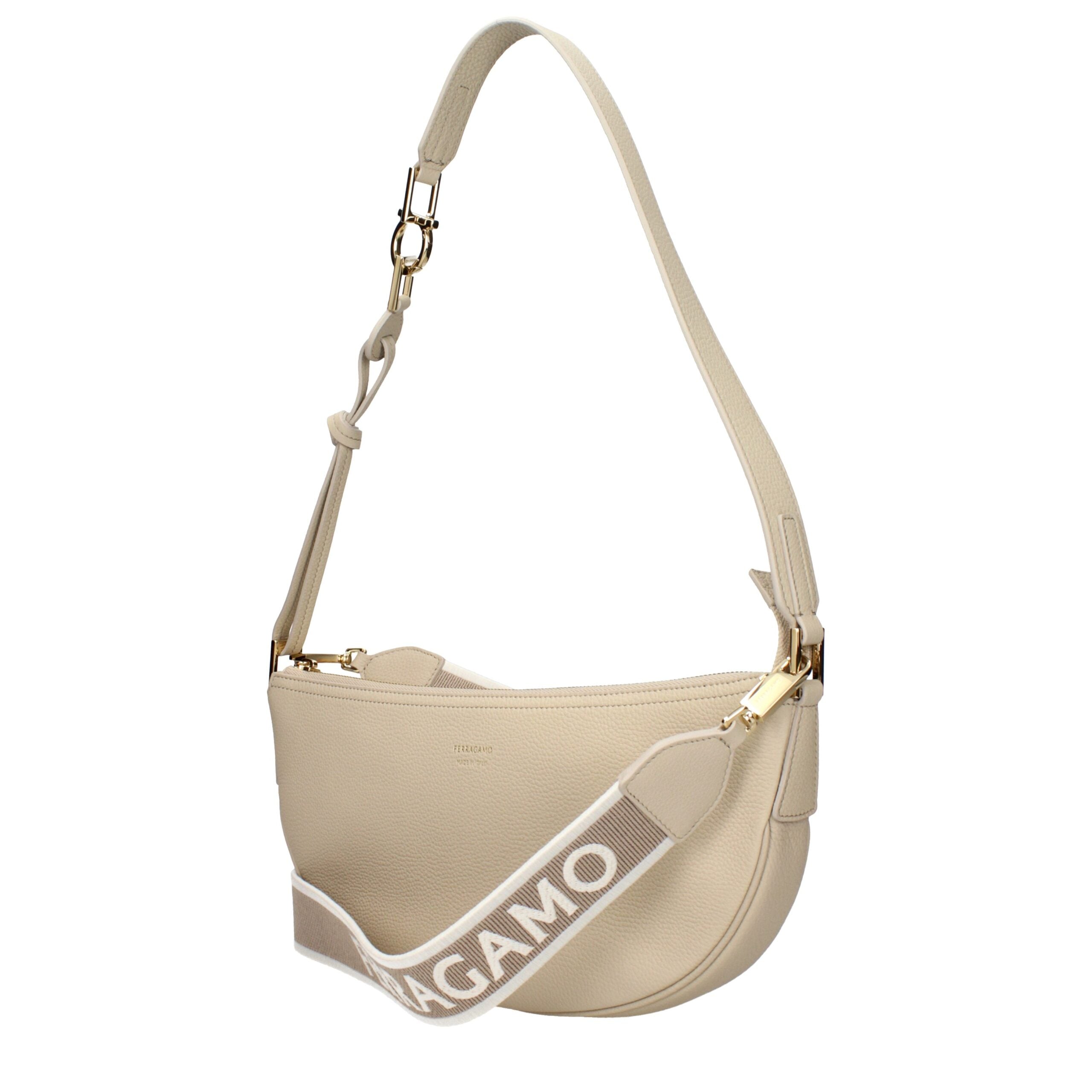 Salvatore Ferragamo Gray Leather Shoulder Bag Salvatore Ferragamo