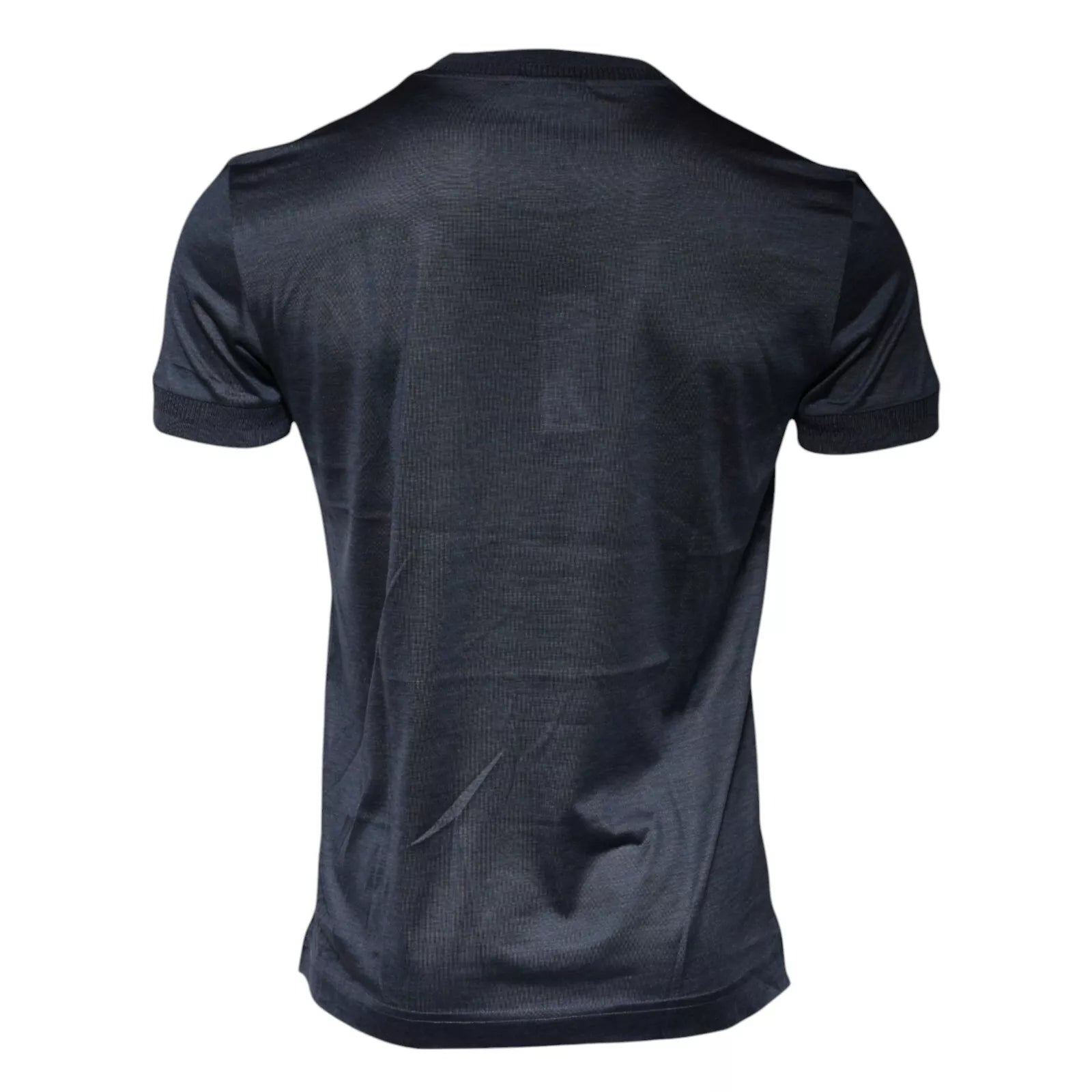 Dolce & Gabbana Blue Silk Crew Neck Short Sleeves Men T-shirt Dolce & Gabbana