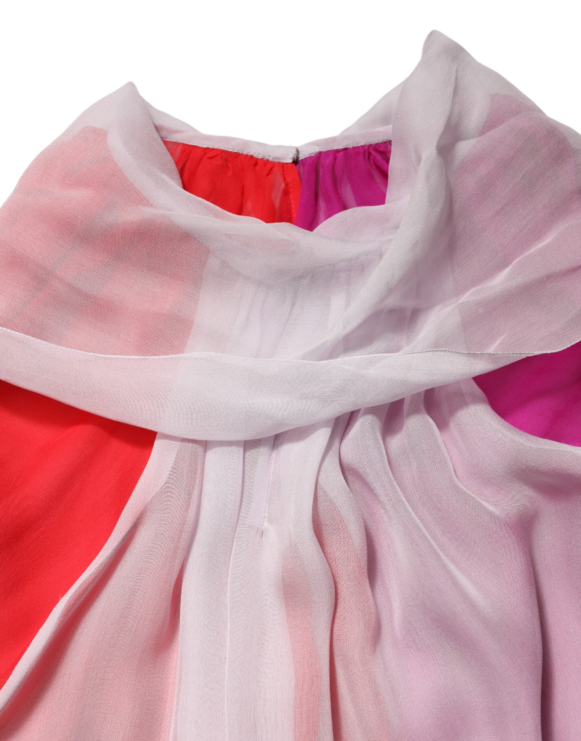 Dolce & Gabbana Multicolor Short Sleeves Silk Blouse Top Dolce & Gabbana