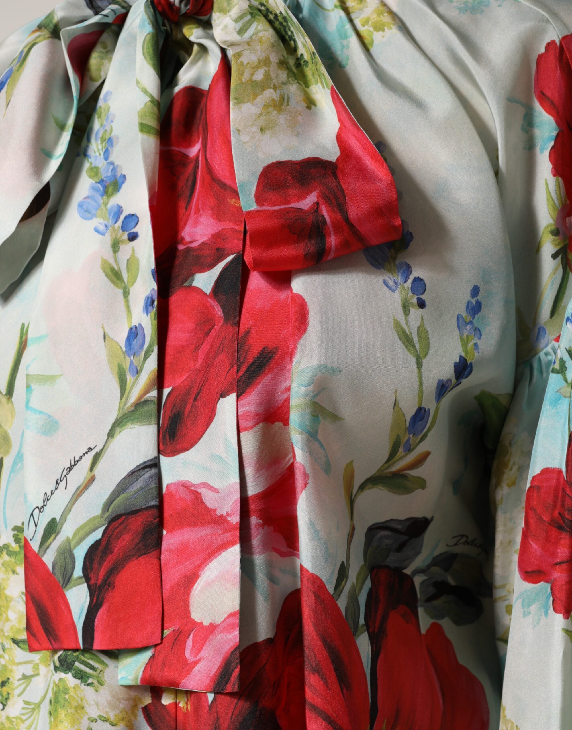 Dolce & Gabbana Multicolor Floral Long Sleeves Blouse Top Dolce & Gabbana