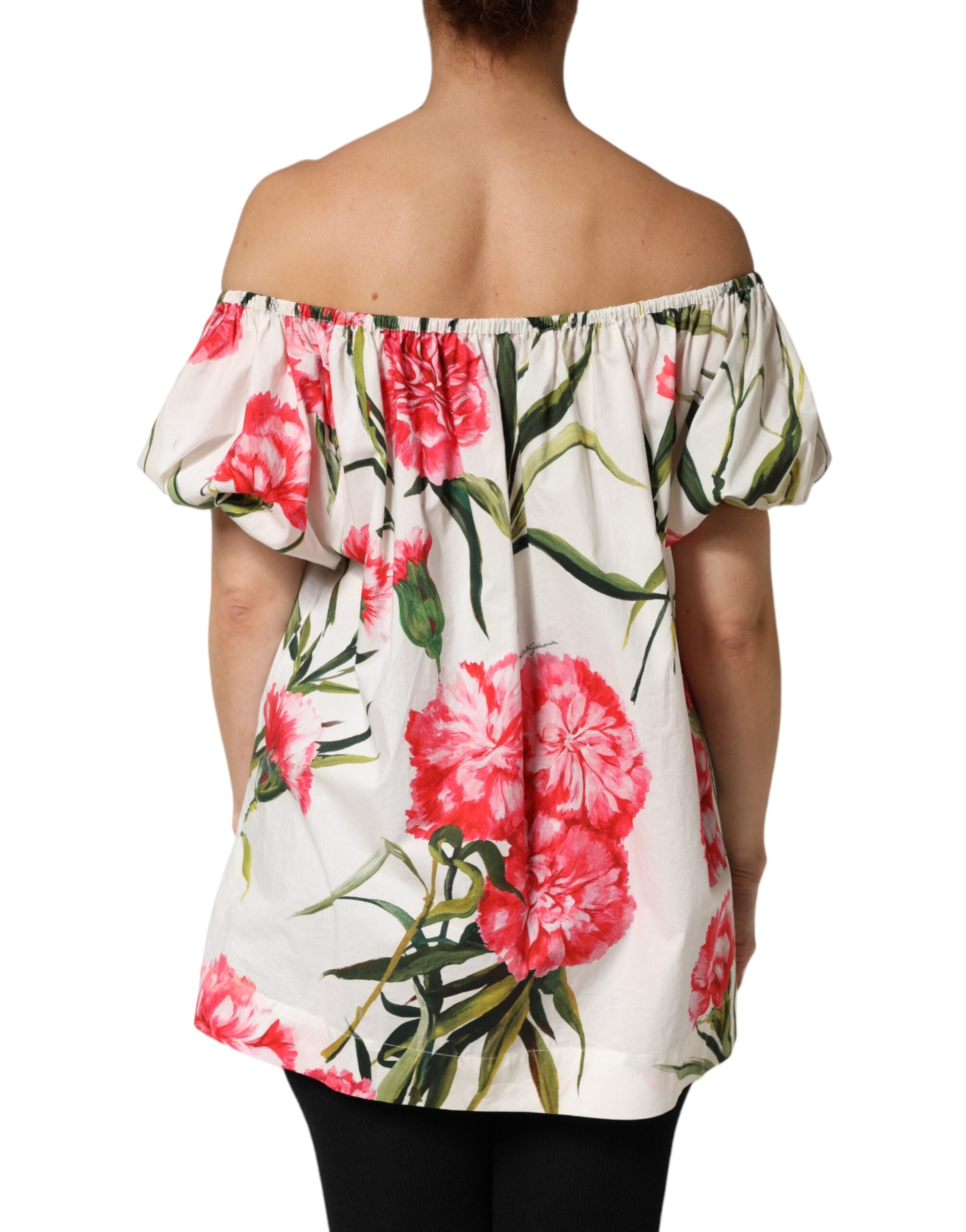 Dolce & Gabbana Multicolor Floral Off Shoulder Blouse Top Dolce & Gabbana