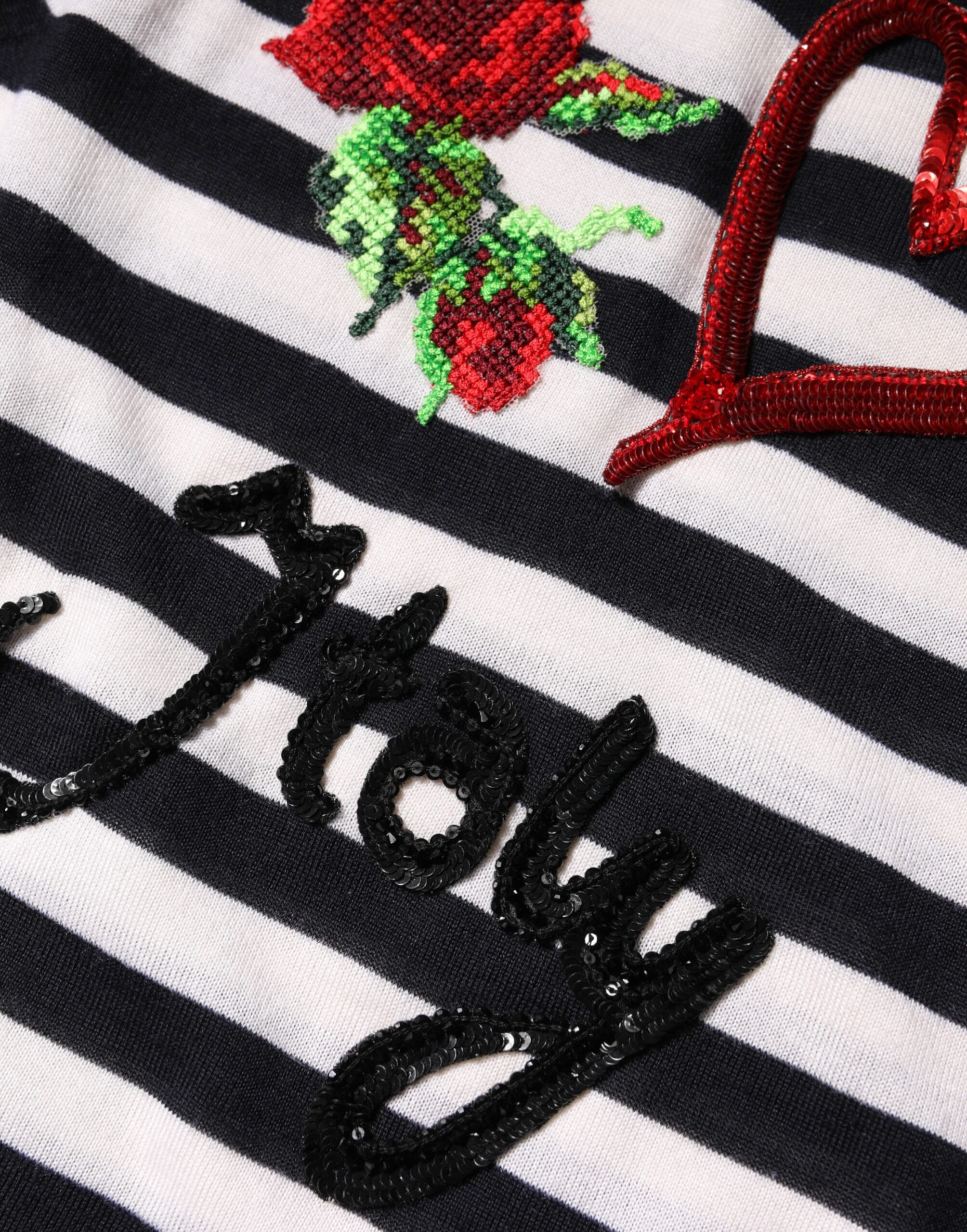Dolce & Gabbana Black White Cashmere Silk Sleeveless Top Dolce & Gabbana