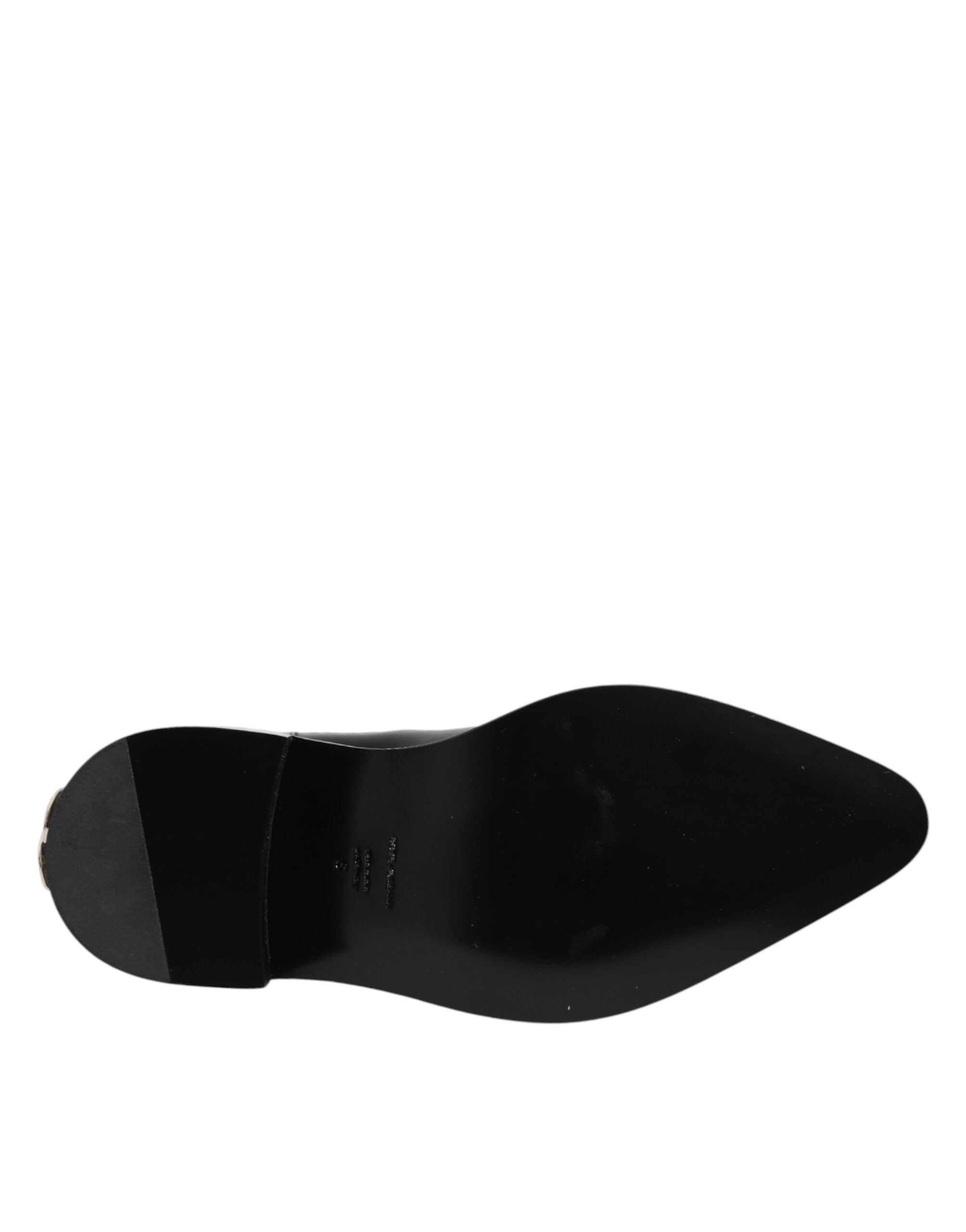 Dolce & Gabbana Black Studded Chelsea Short Ankle Boots Shoes Dolce & Gabbana