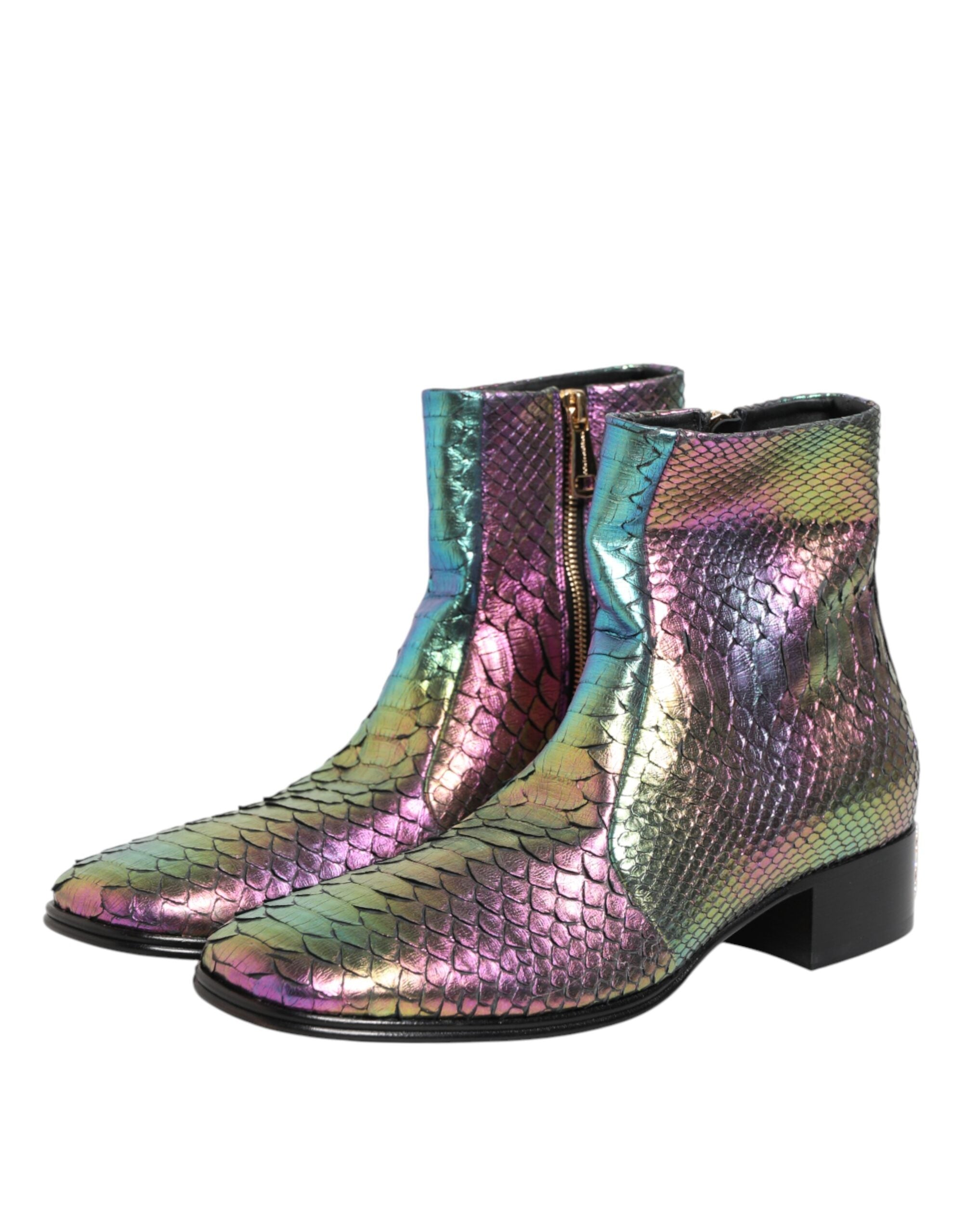 Dolce & Gabbana Multicolor Chelsea Short Ankle Boots Shoes Dolce & Gabbana