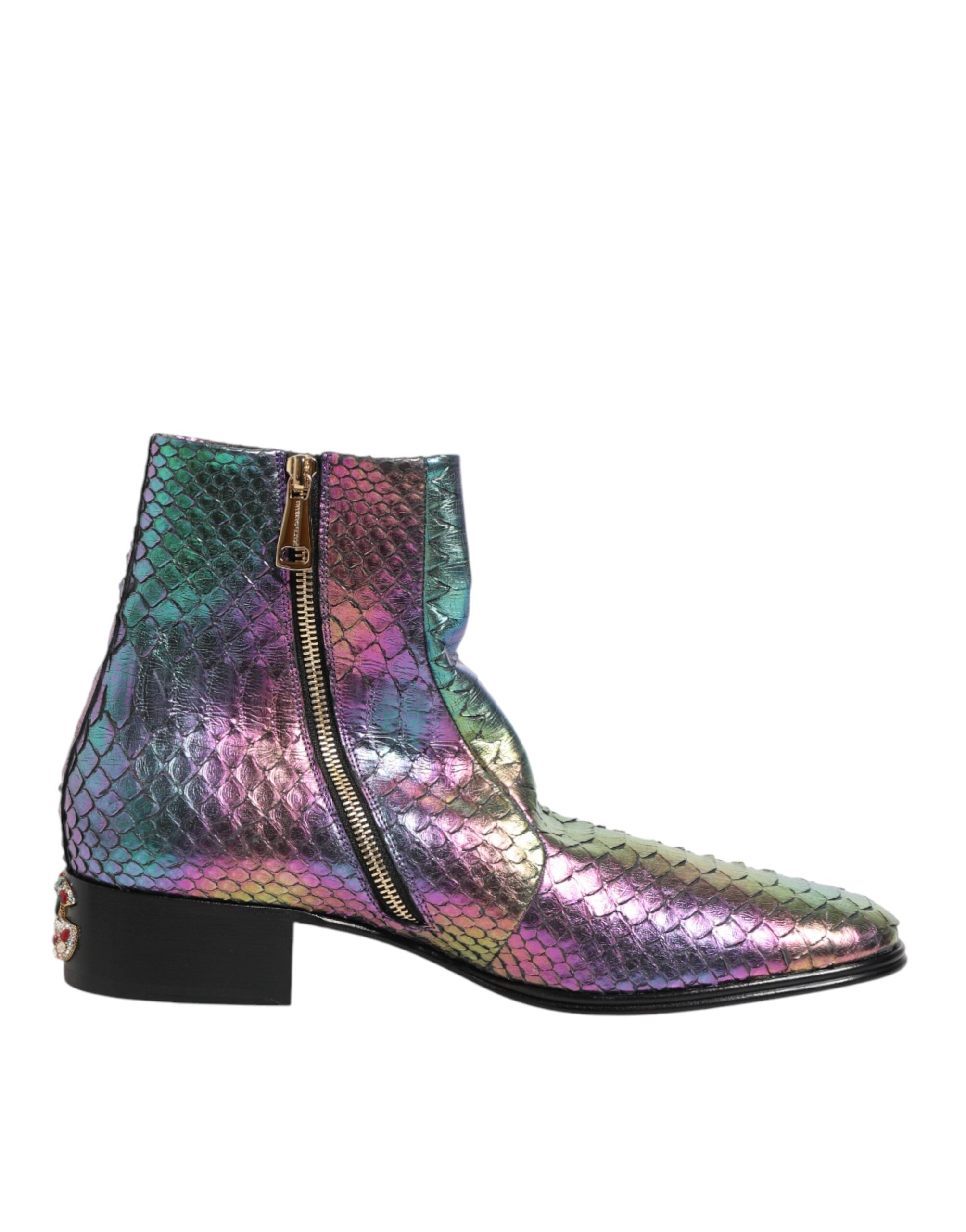 Dolce & Gabbana Multicolor Chelsea Short Ankle Boots Shoes Dolce & Gabbana