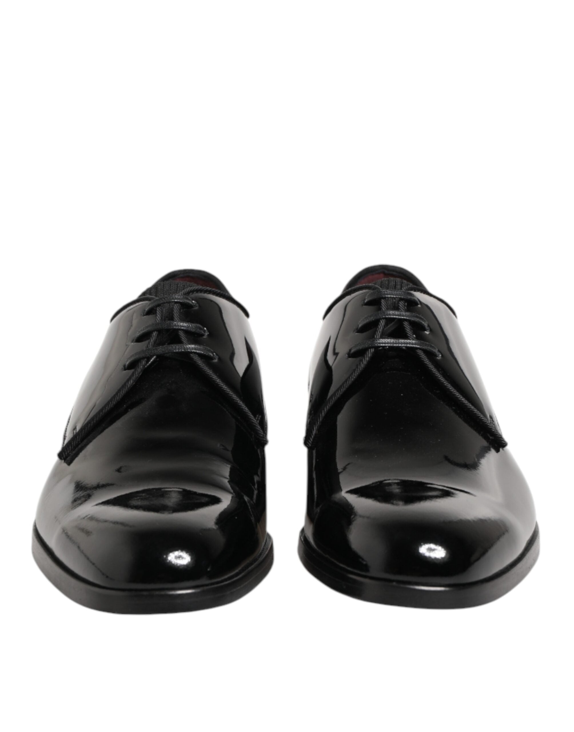 Dolce & Gabbana Black Calfskin Leather Derby Dress Shoes Dolce & Gabbana