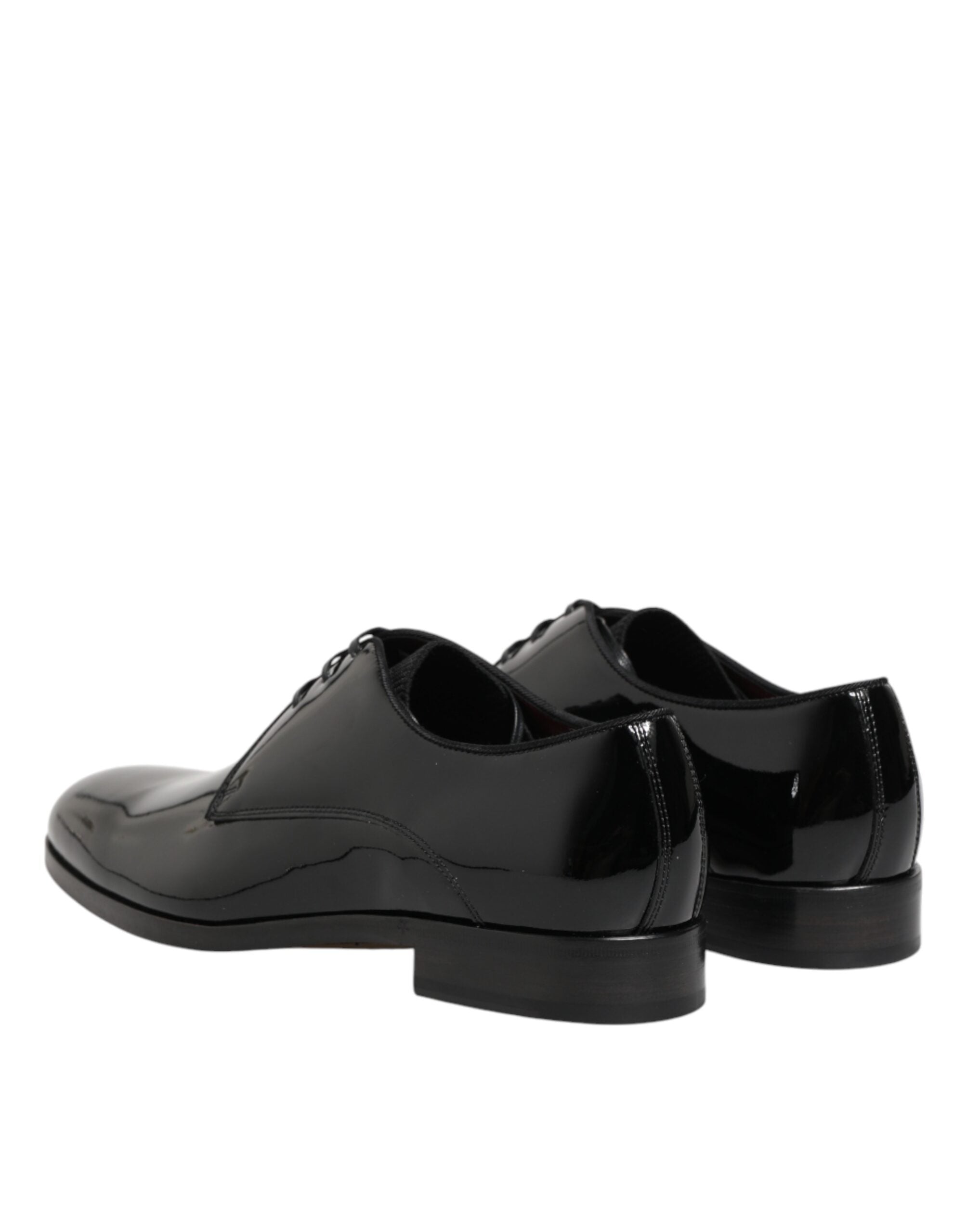 Dolce & Gabbana Black Calfskin Leather Derby Dress Shoes Dolce & Gabbana