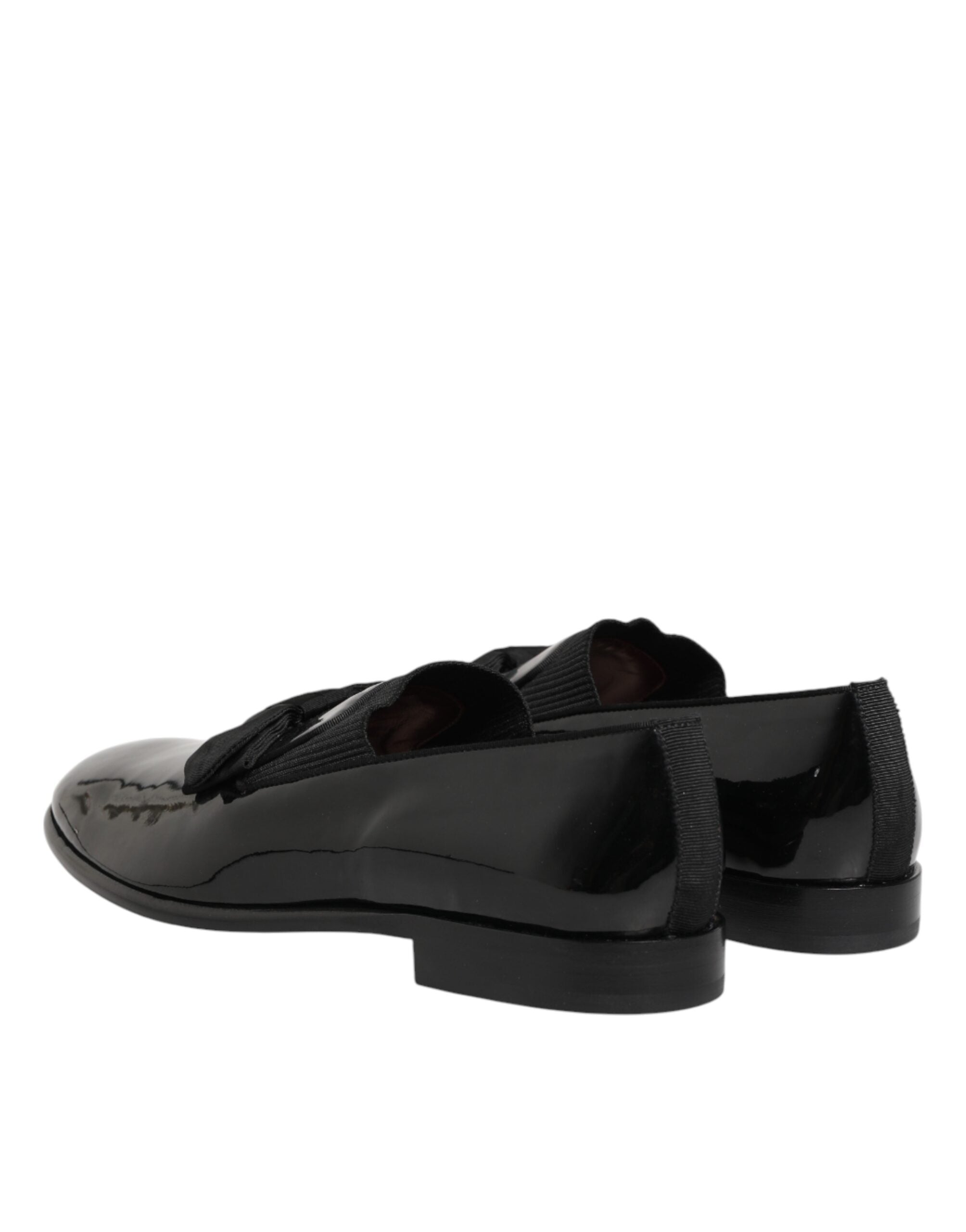 Dolce & Gabbana Black Leather Slip On Dress Men Loafers Shoes Dolce & Gabbana