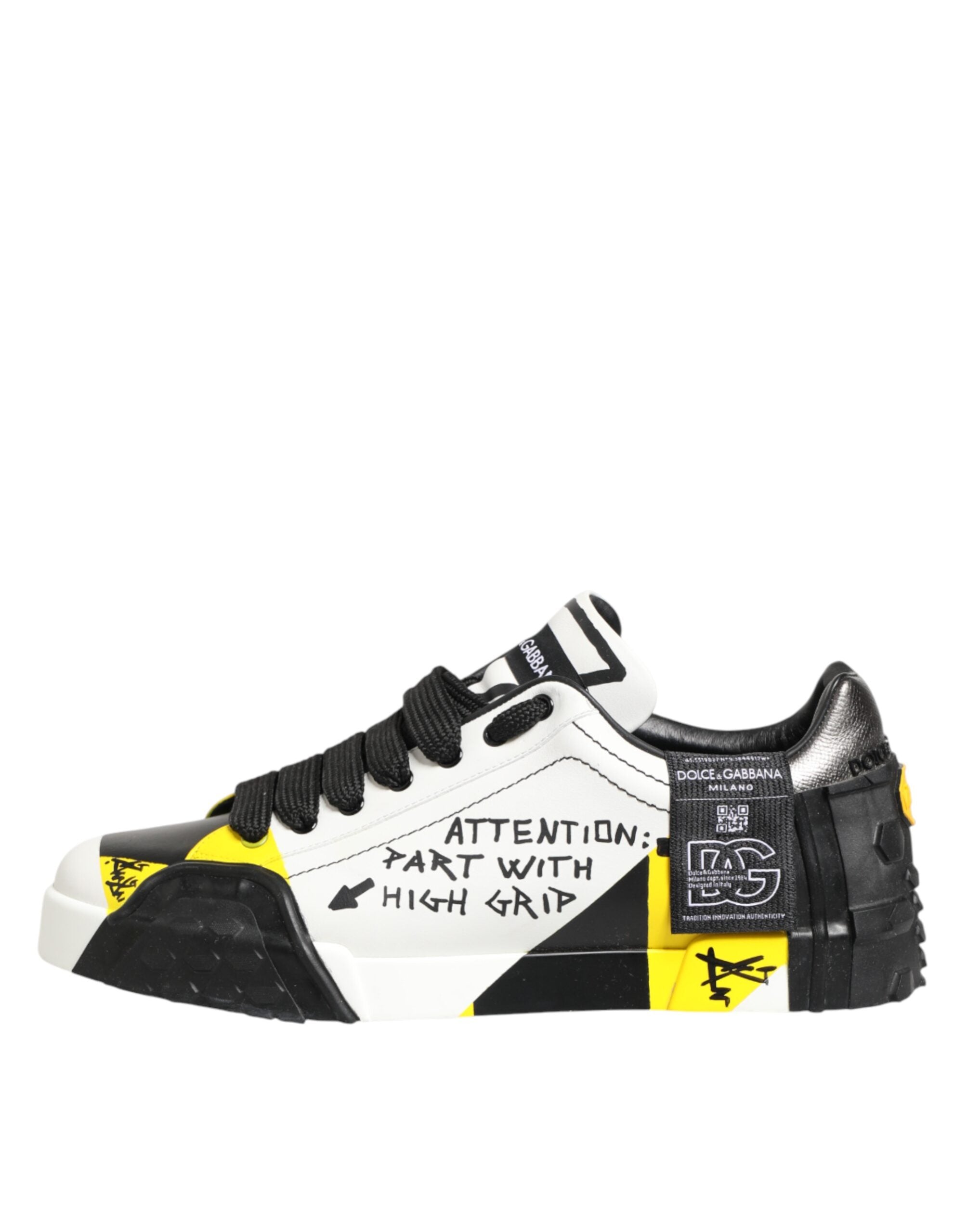 Dolce & Gabbana Multicolor Leather Graffiti Low Top Sneakers Shoes Dolce & Gabbana