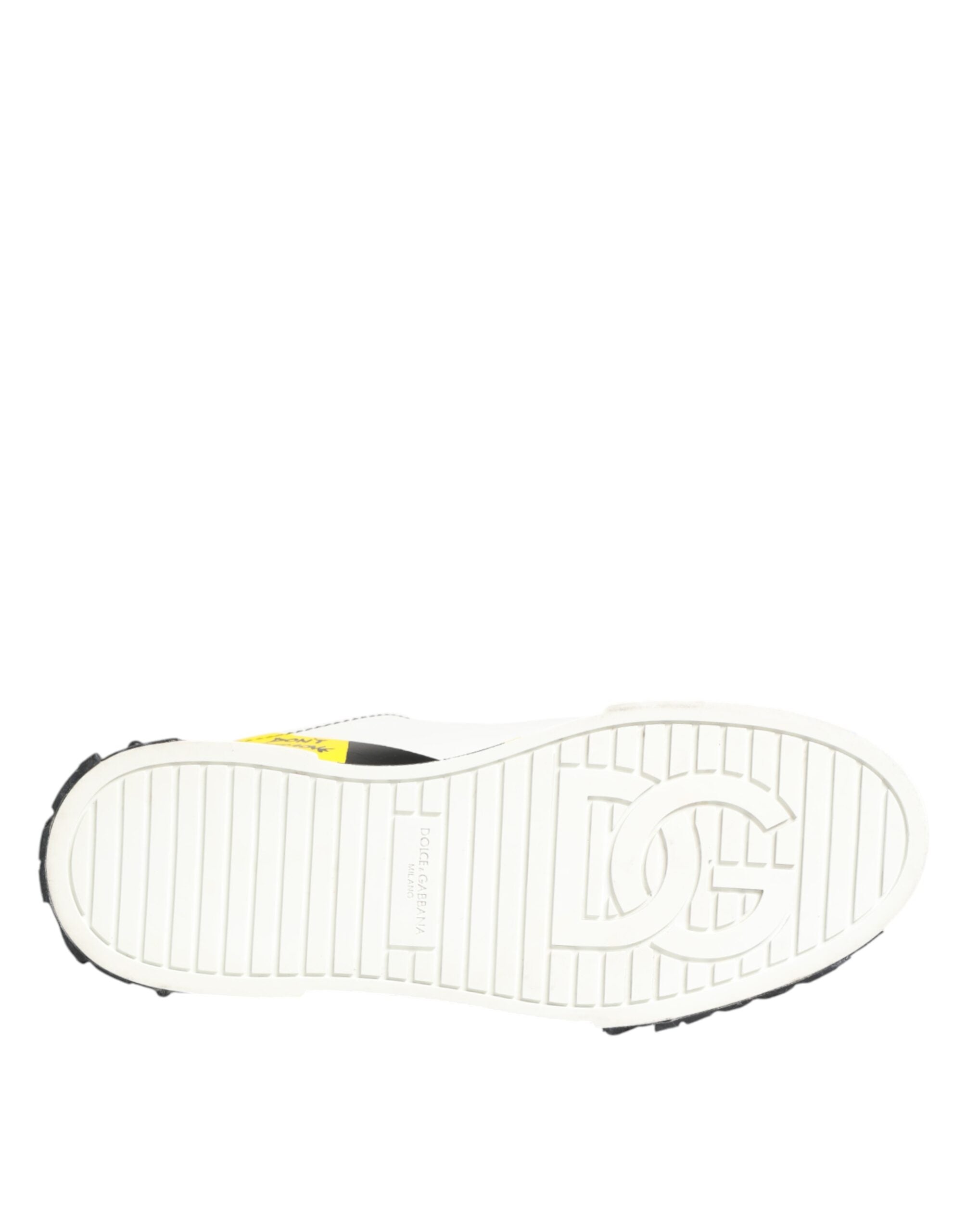 Dolce & Gabbana Multicolor Leather Graffiti Low Top Sneakers Shoes Dolce & Gabbana
