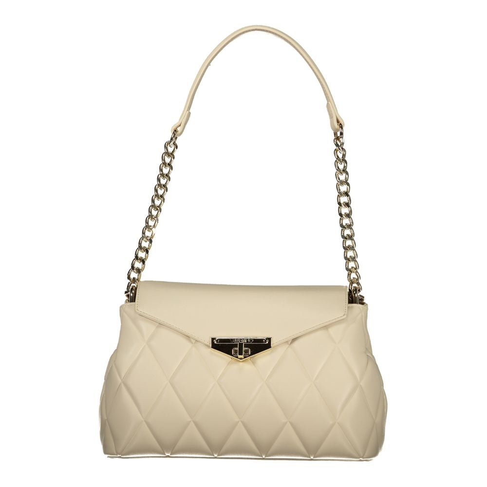 Mario Valentino Beige Polyurethane Women Shoulder Bag Mario Valentino