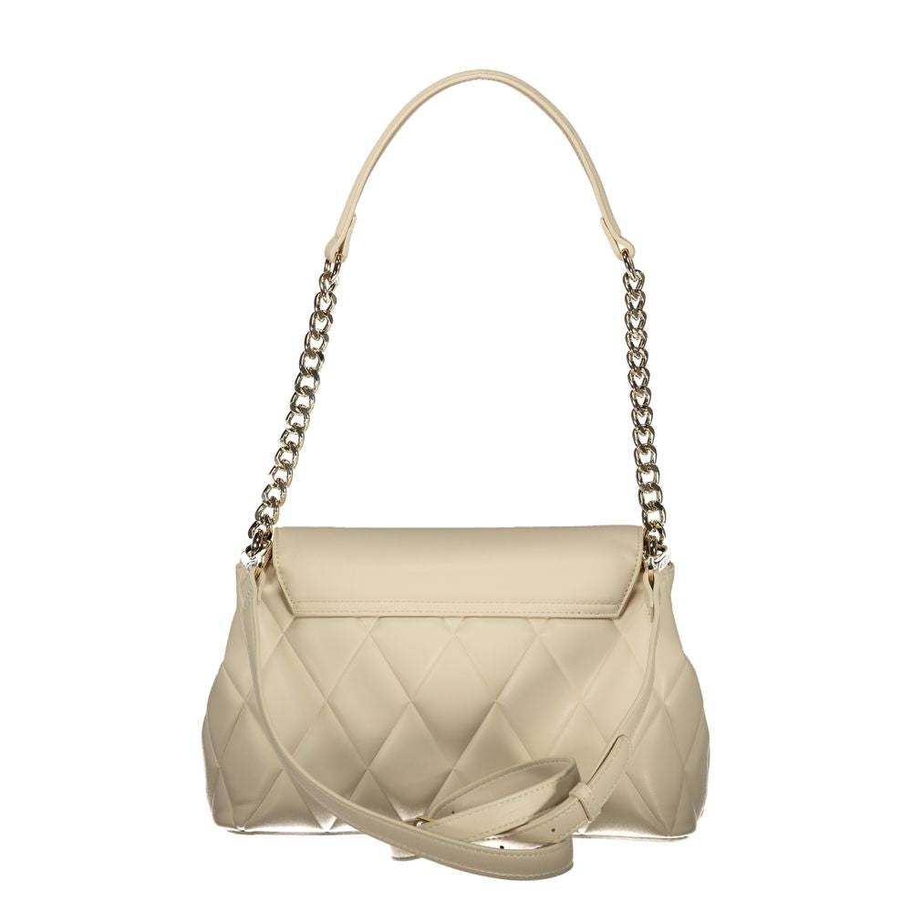 Mario Valentino Beige Polyurethane Women Shoulder Bag Mario Valentino