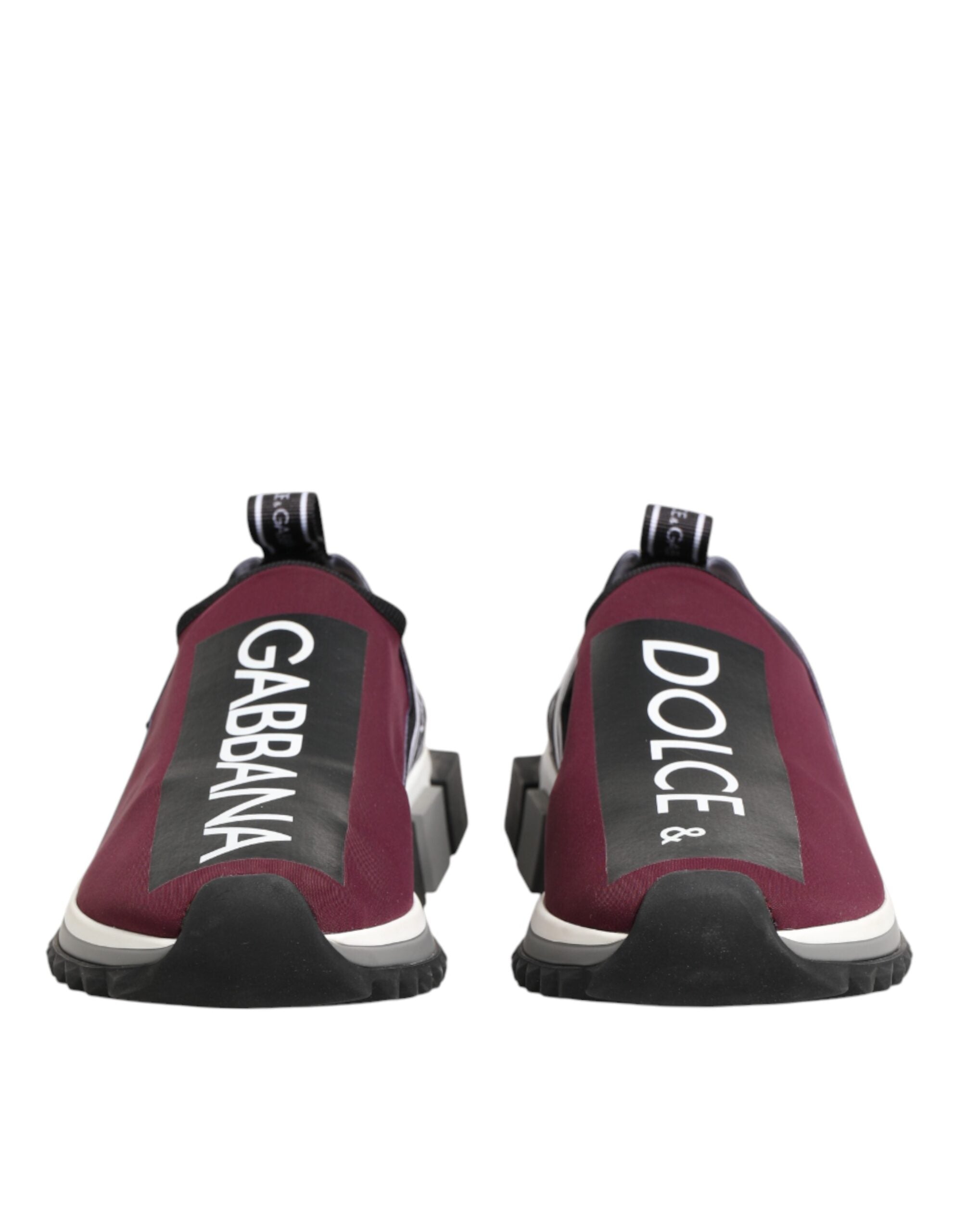 Dolce & Gabbana Maroon Slip On Sorrento Men Sneakers Shoes Dolce & Gabbana