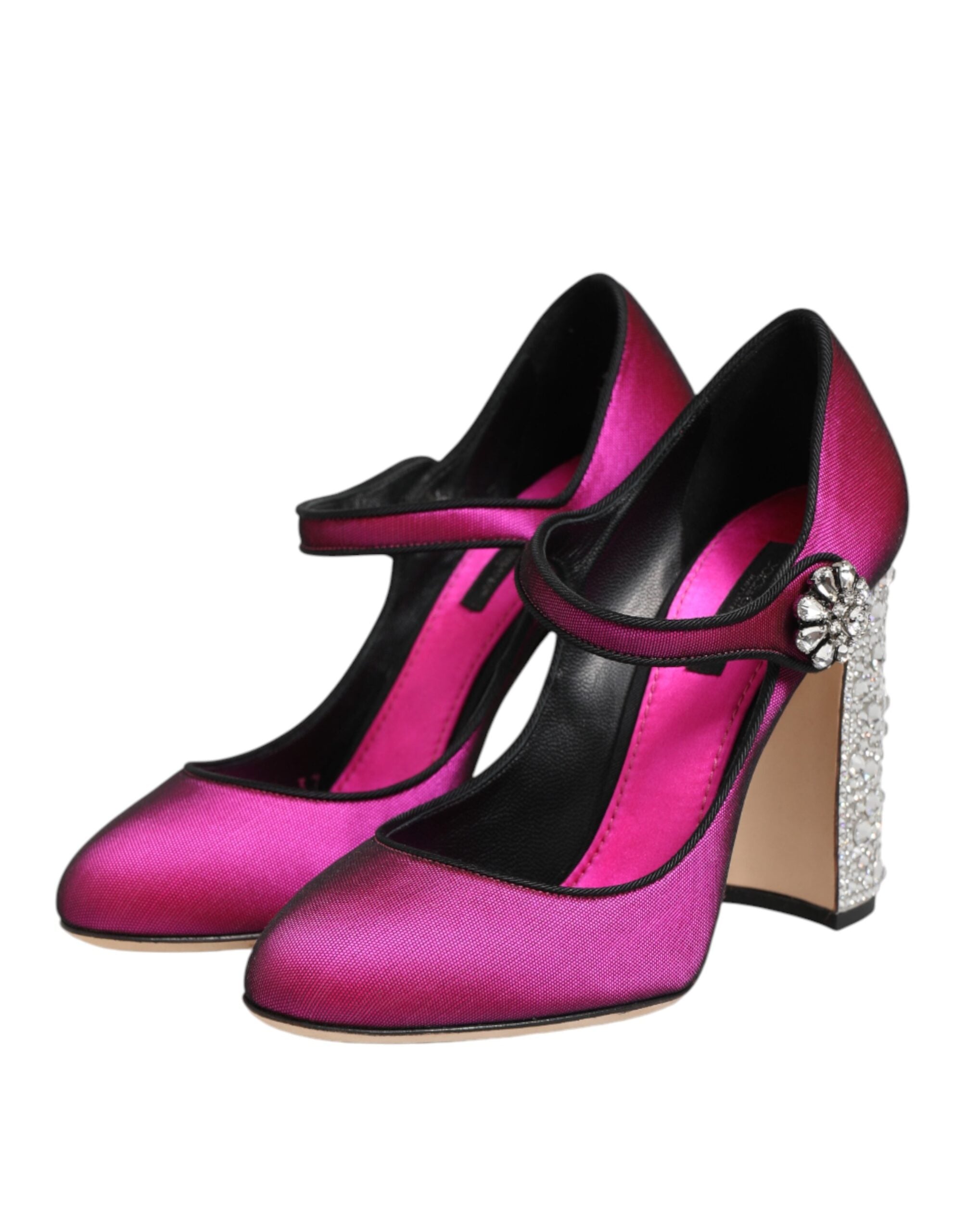 Dolce & Gabbana Pink Strass Mary Janes Heels Pumps Shoes Dolce & Gabbana