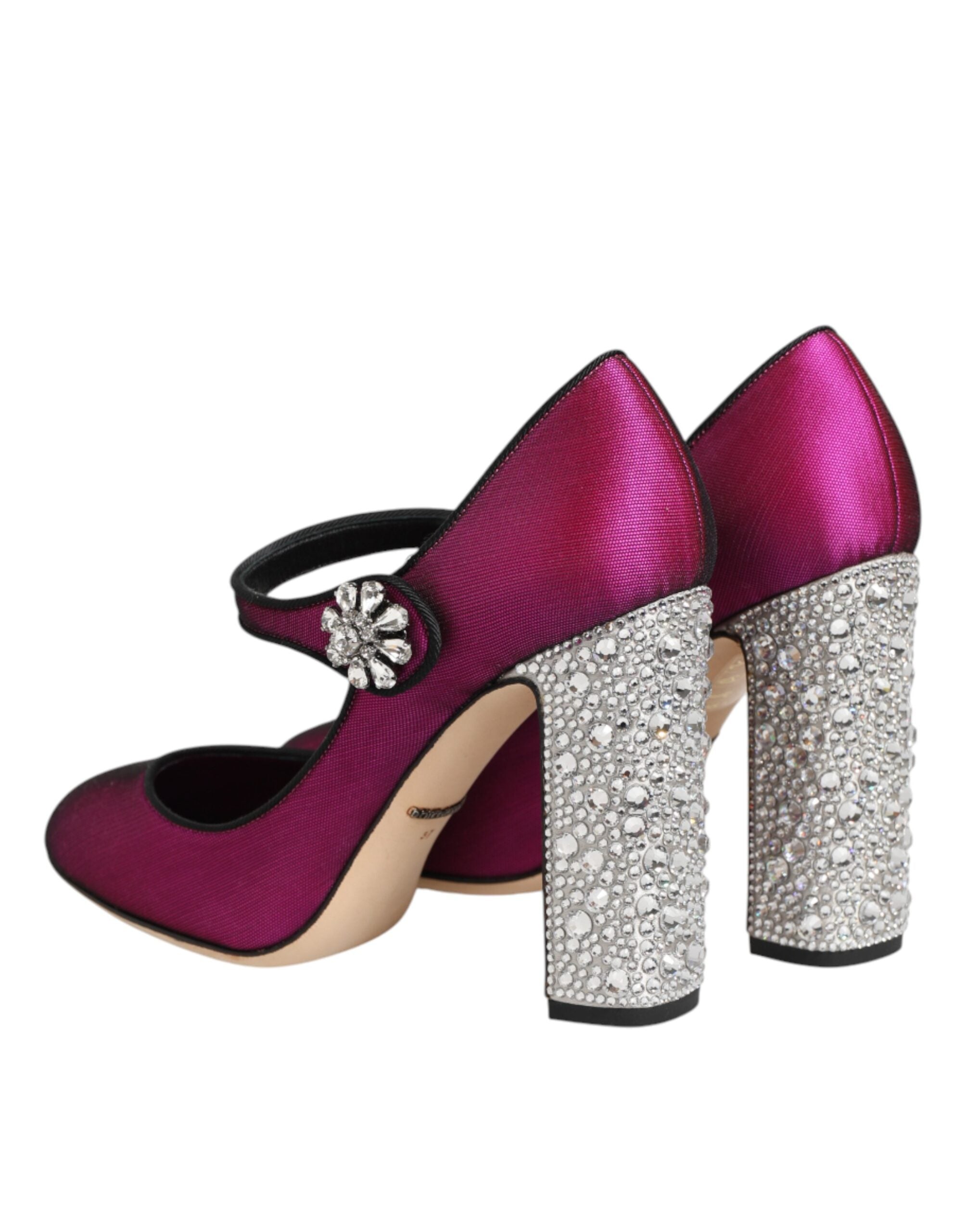 Dolce & Gabbana Pink Strass Mary Janes Heels Pumps Shoes Dolce & Gabbana