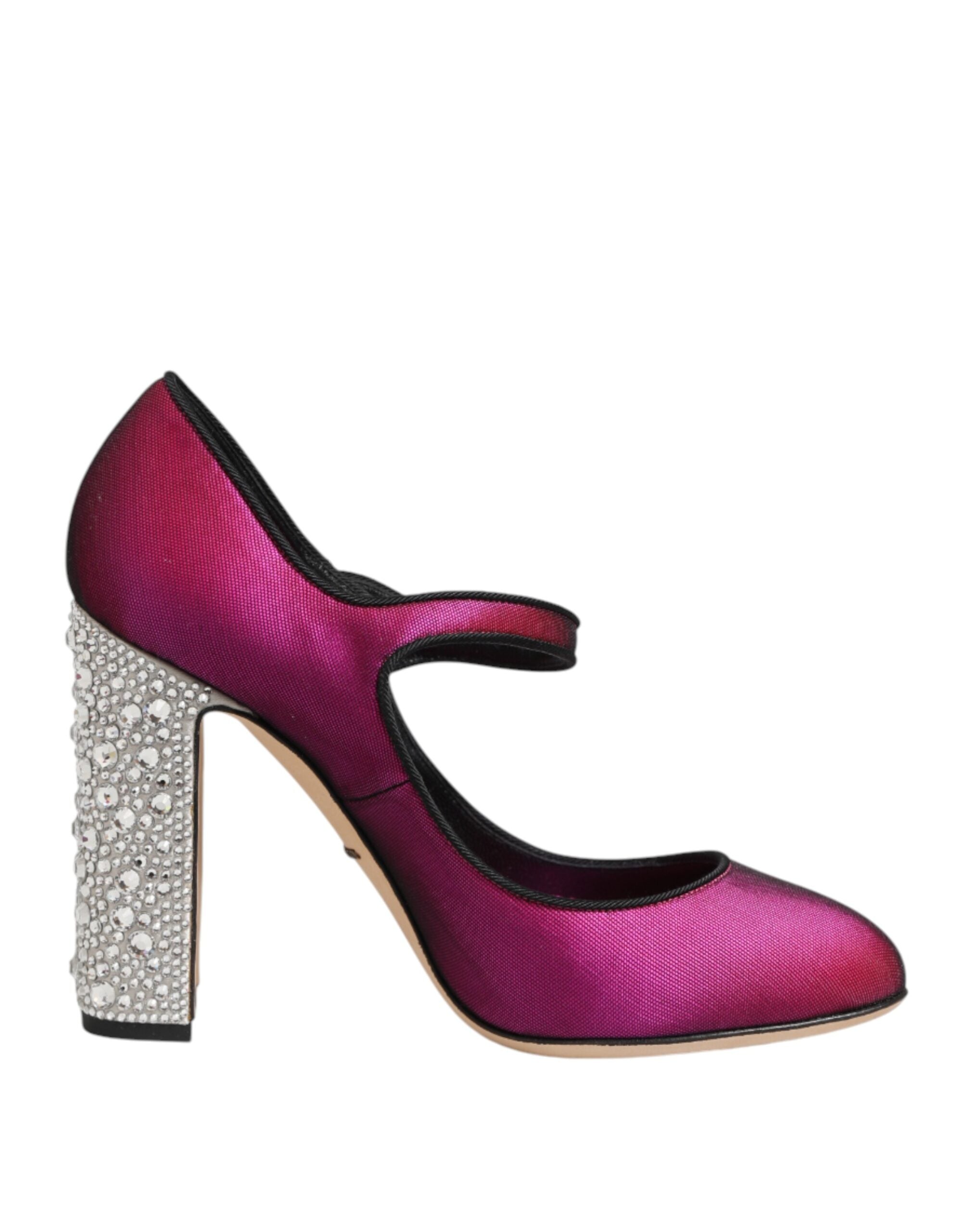 Dolce & Gabbana Pink Strass Mary Janes Heels Pumps Shoes Dolce & Gabbana