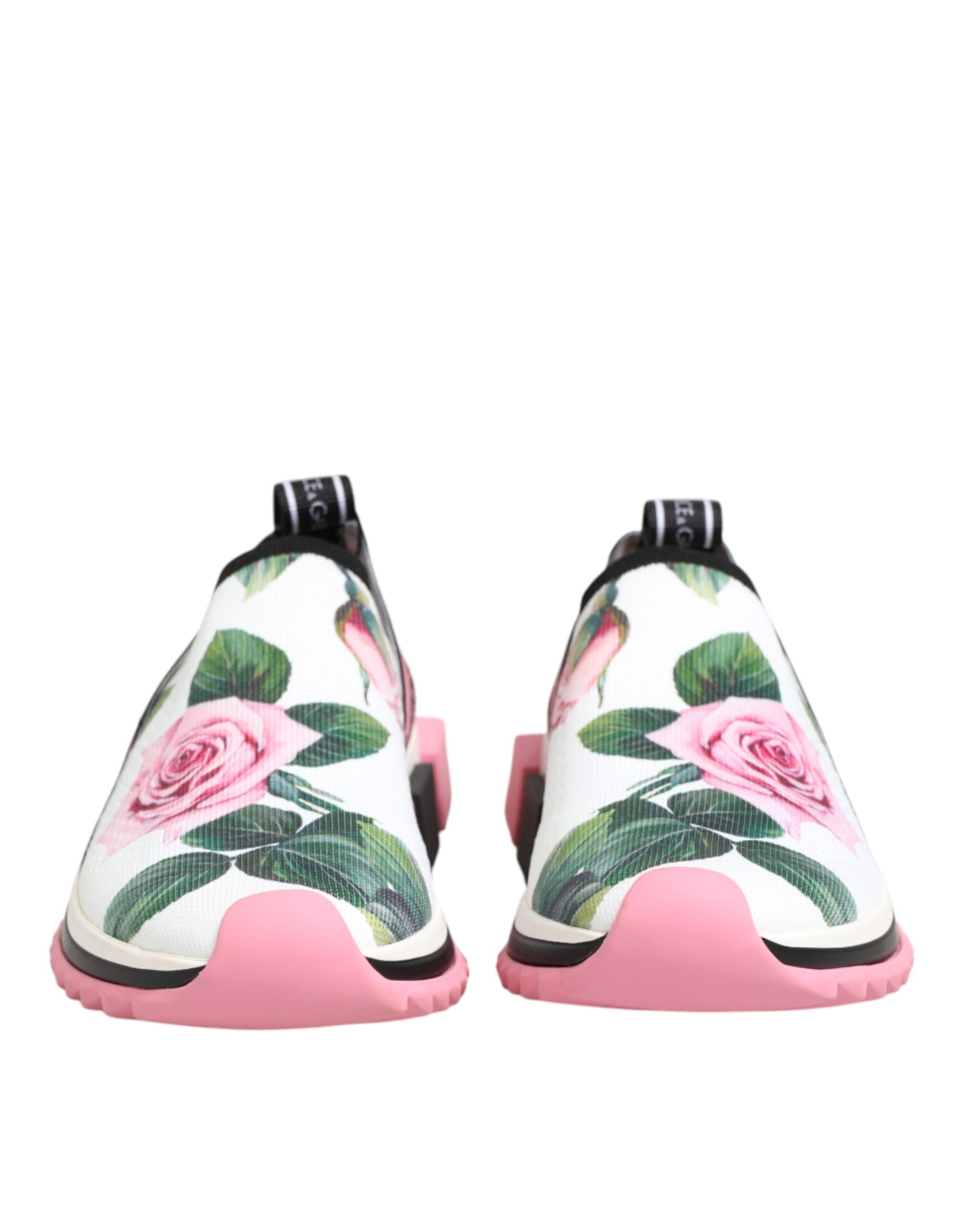 Dolce & Gabbana White Rose Print Sorrento Sneakers Shoes Dolce & Gabbana