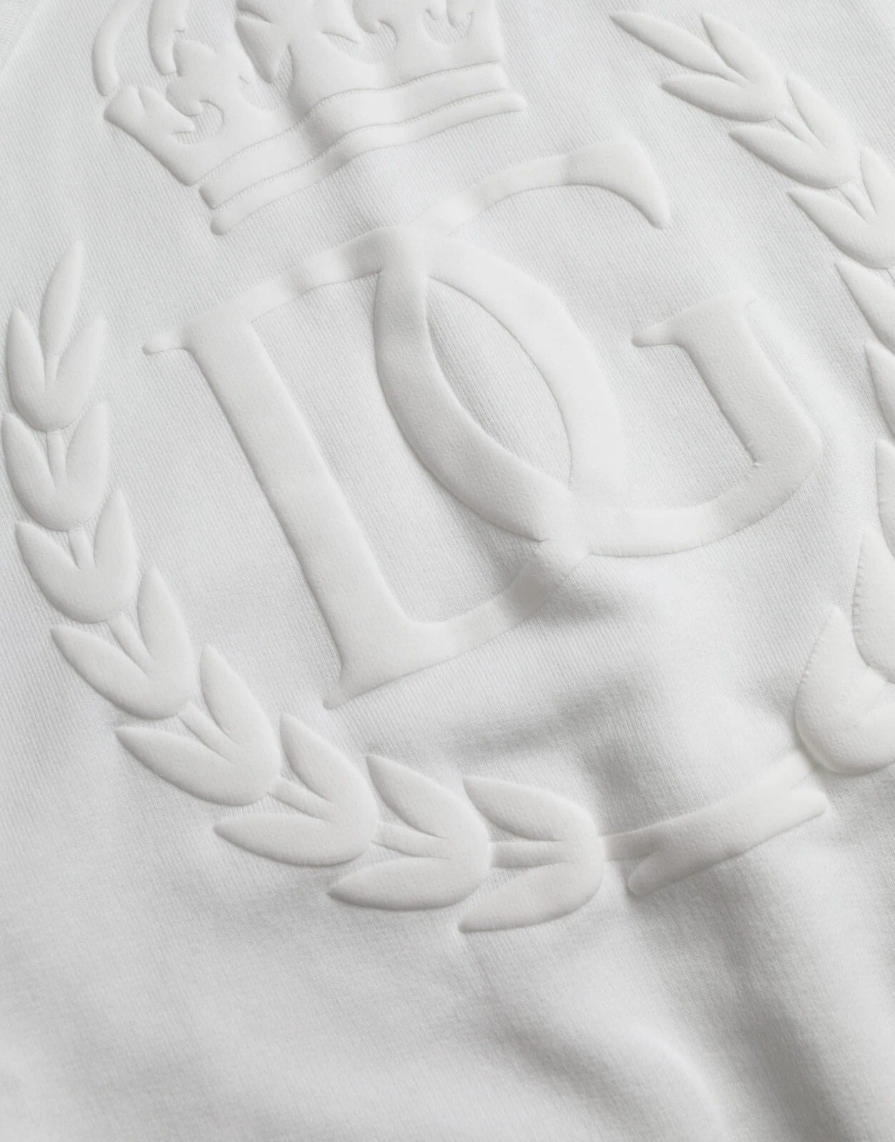 Dolce & Gabbana White Cotton Hooded Pullover Sweatshirt Men Dolce & Gabbana