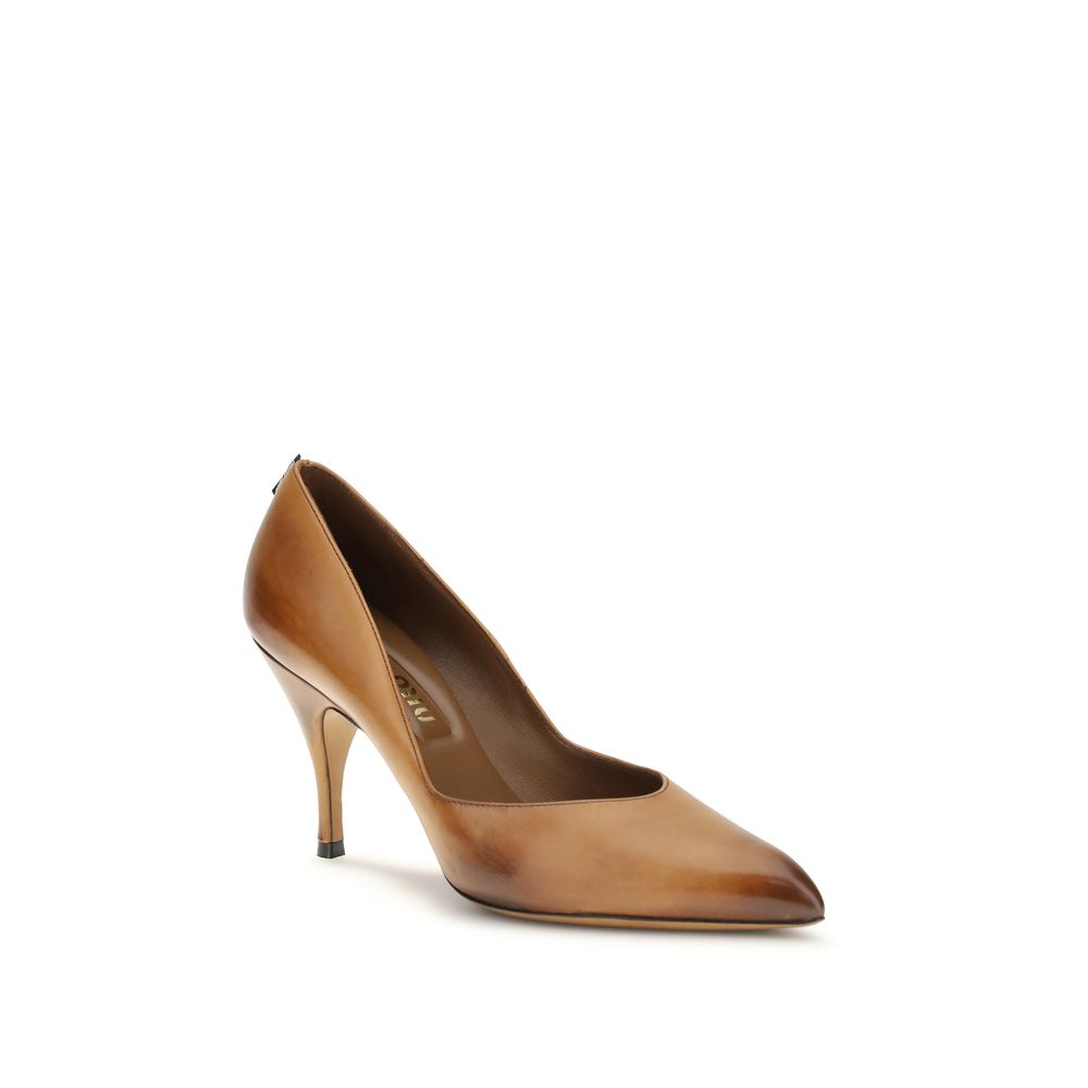 Miu Miu Beige Leather High Heel Pumps Miu Miu