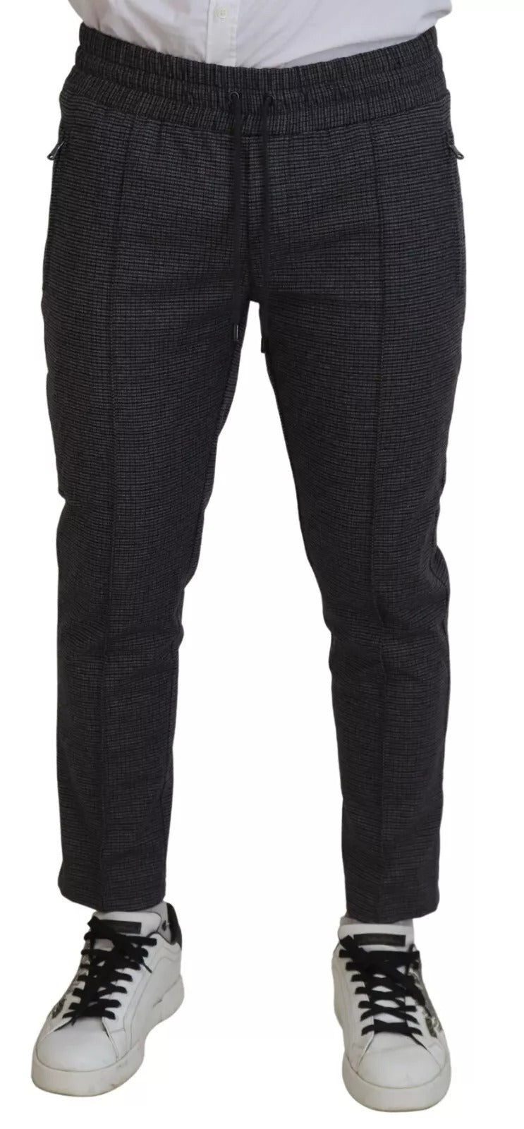 Dolce & Gabbana Gray Striped Wool Skinny Trouser Pants Dolce & Gabbana