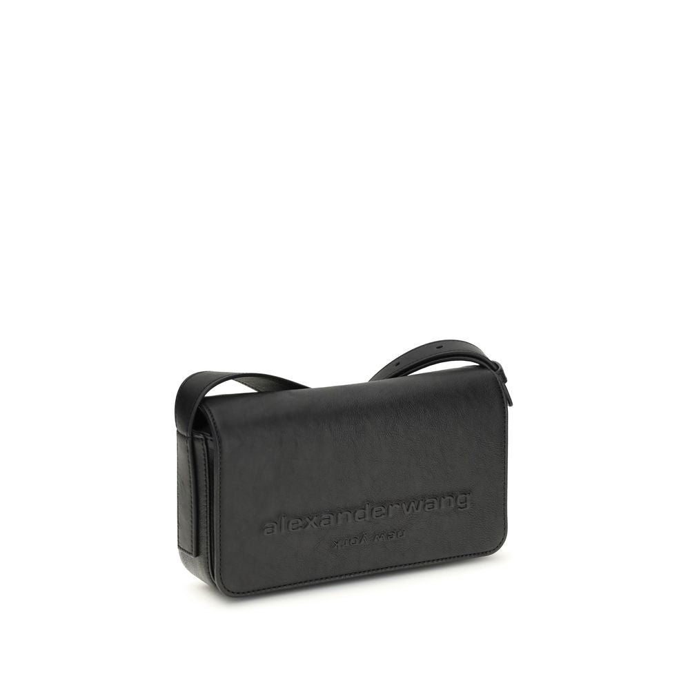 Alexander Wang Black Calf Leather Bos Taurus Shoulder Bag Alexander Wang
