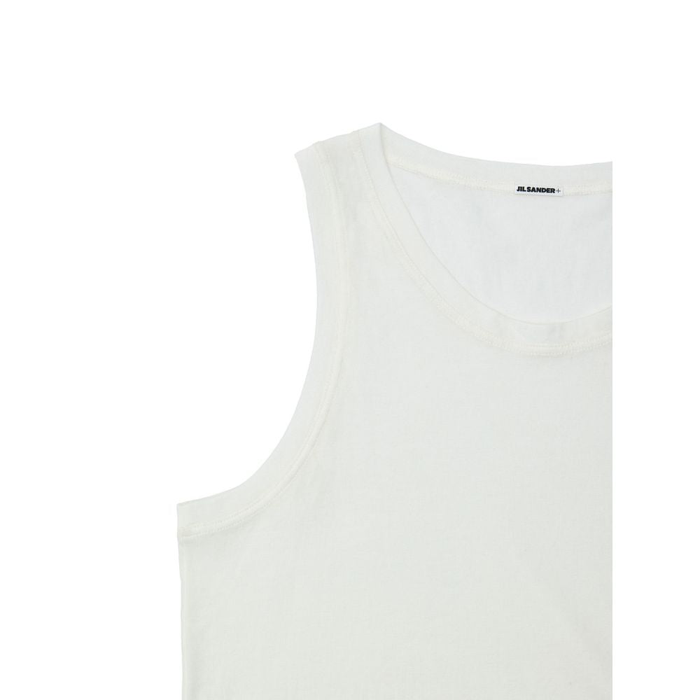 Jil Sander White Cotton Sleveless Jacket Jil Sander