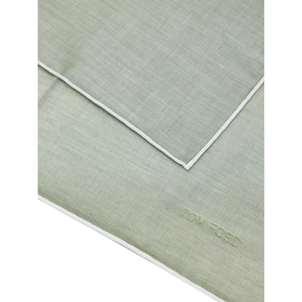Tom Ford Green Cotton Pocket Square Tom Ford
