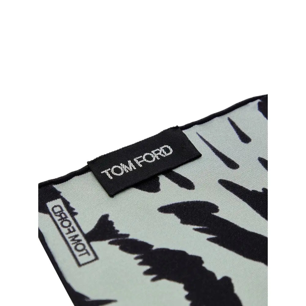 Tom Ford Gray Silk Pocket Square Tom Ford