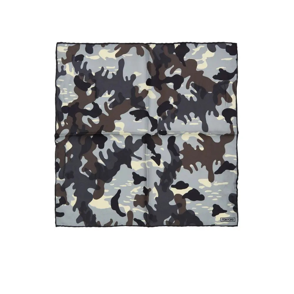 Tom Ford Gray Silk Pocket Square Tom Ford